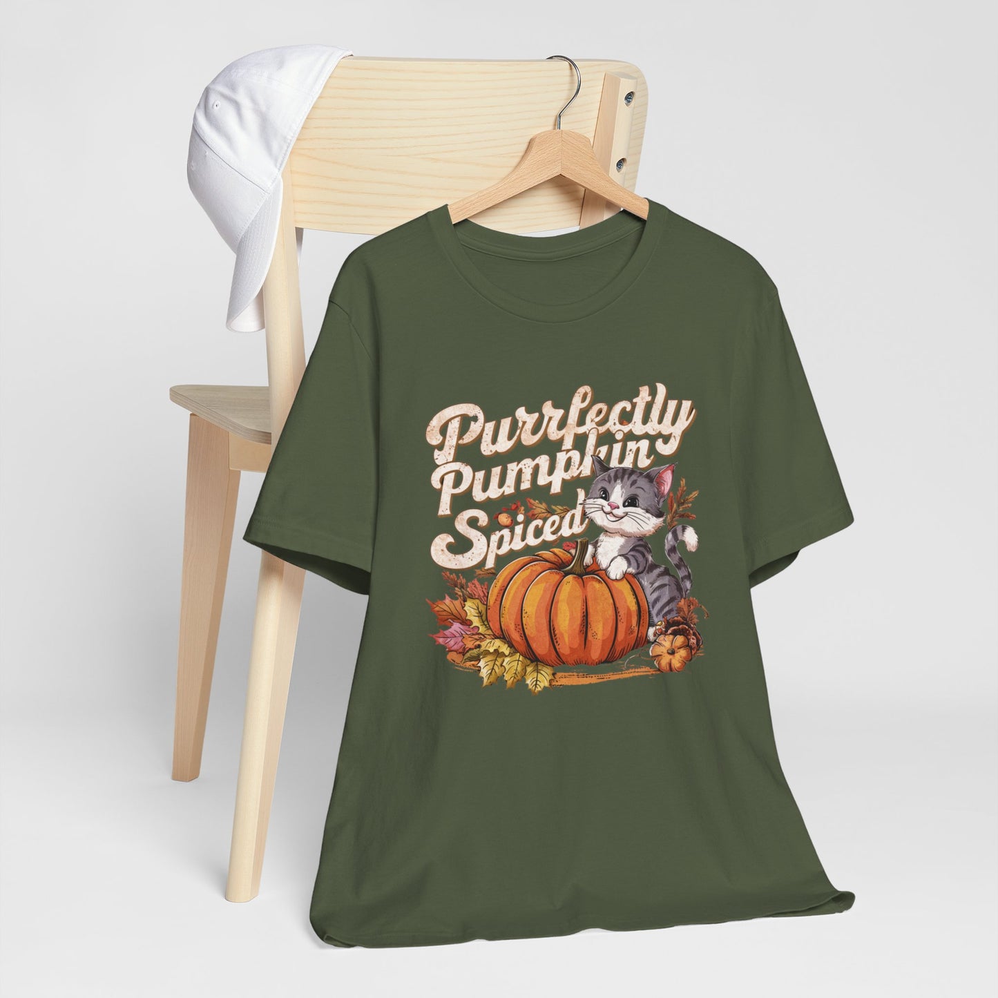 Purrfectly Pumpkin Spiced Cat Fall Tee