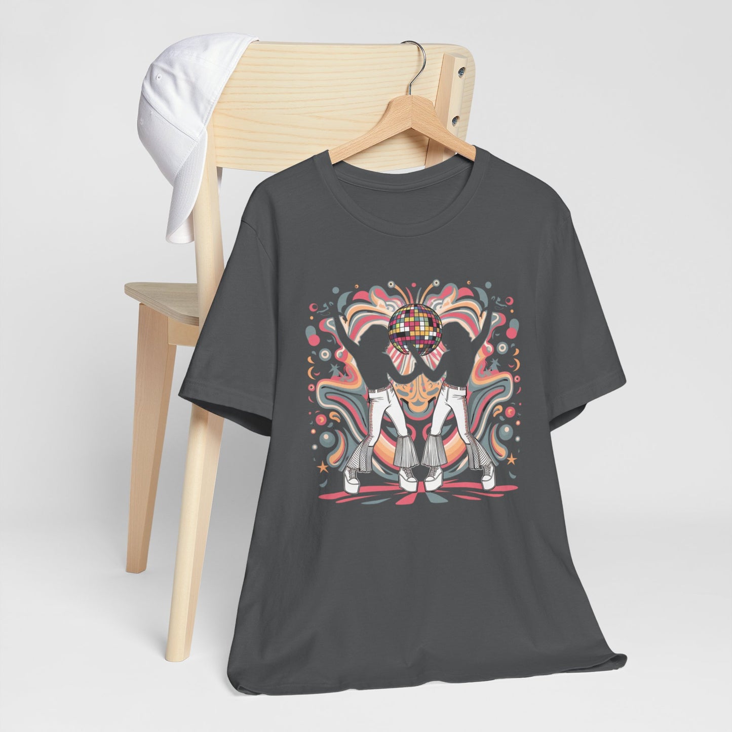 Retro Disco Mirror Twins Dancing Tee