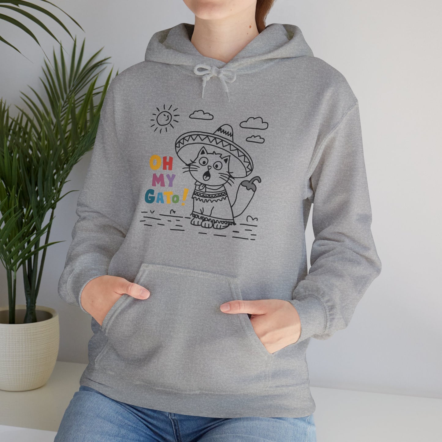 Humorous Oh My Gato! Cat Hoodie