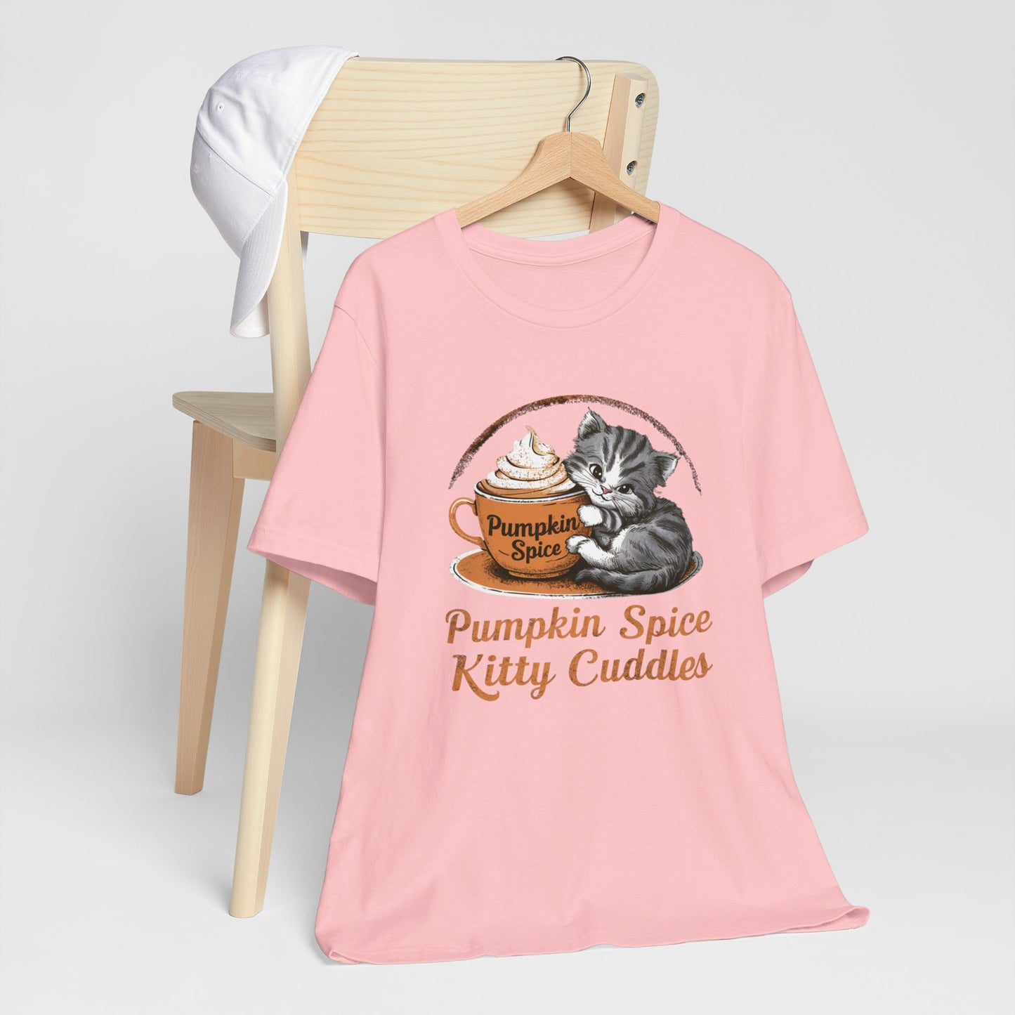 Pumpkin Spice Kitty Cuddles Fall Tee