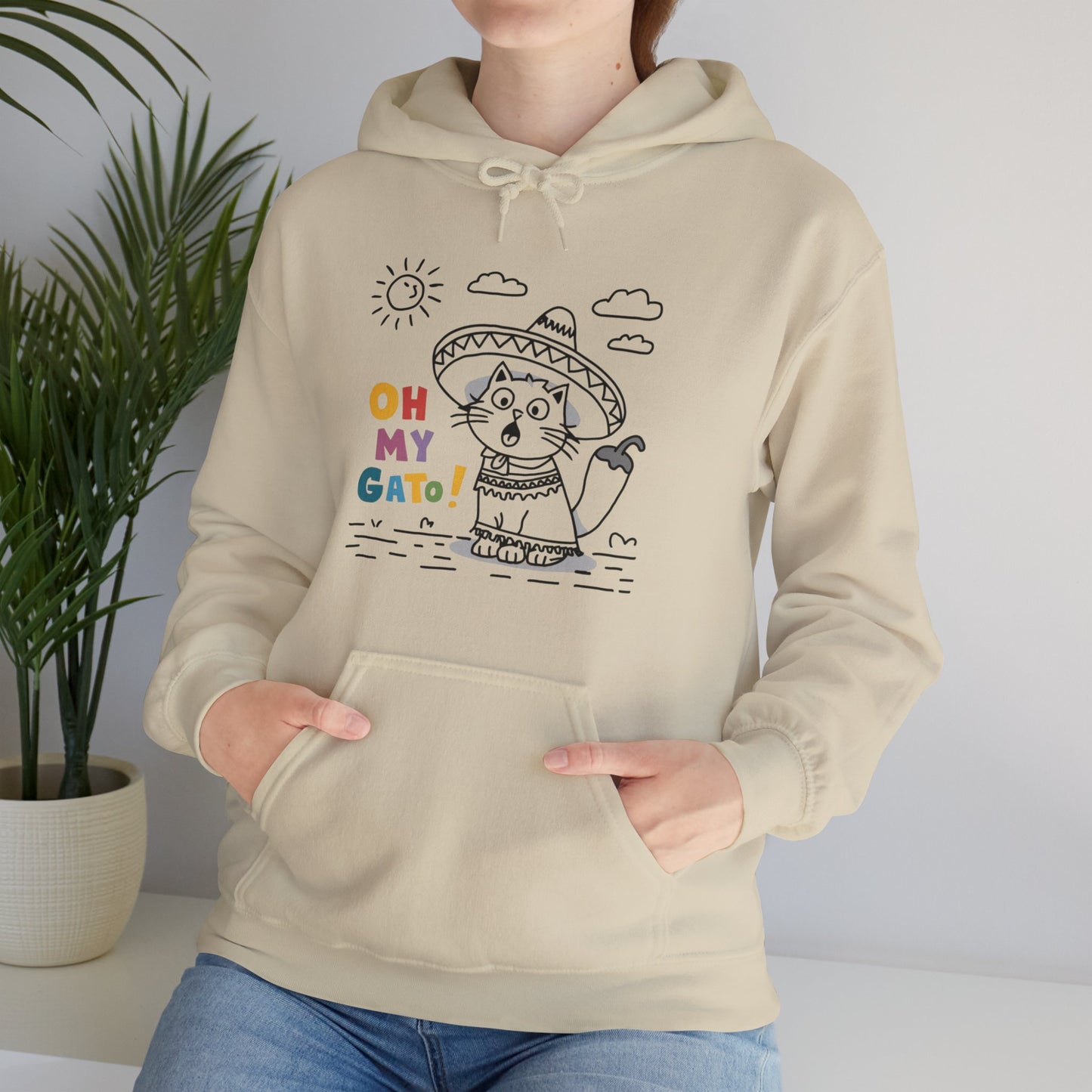 Humorous Oh My Gato! Cat Hoodie