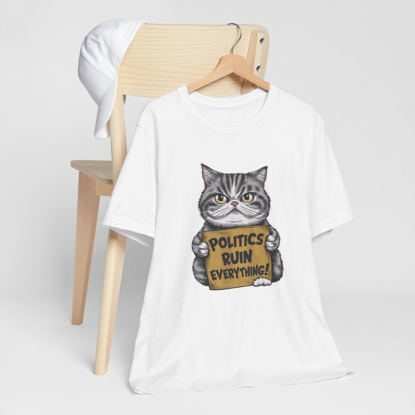 Politics Ruin Everything Cat Tee