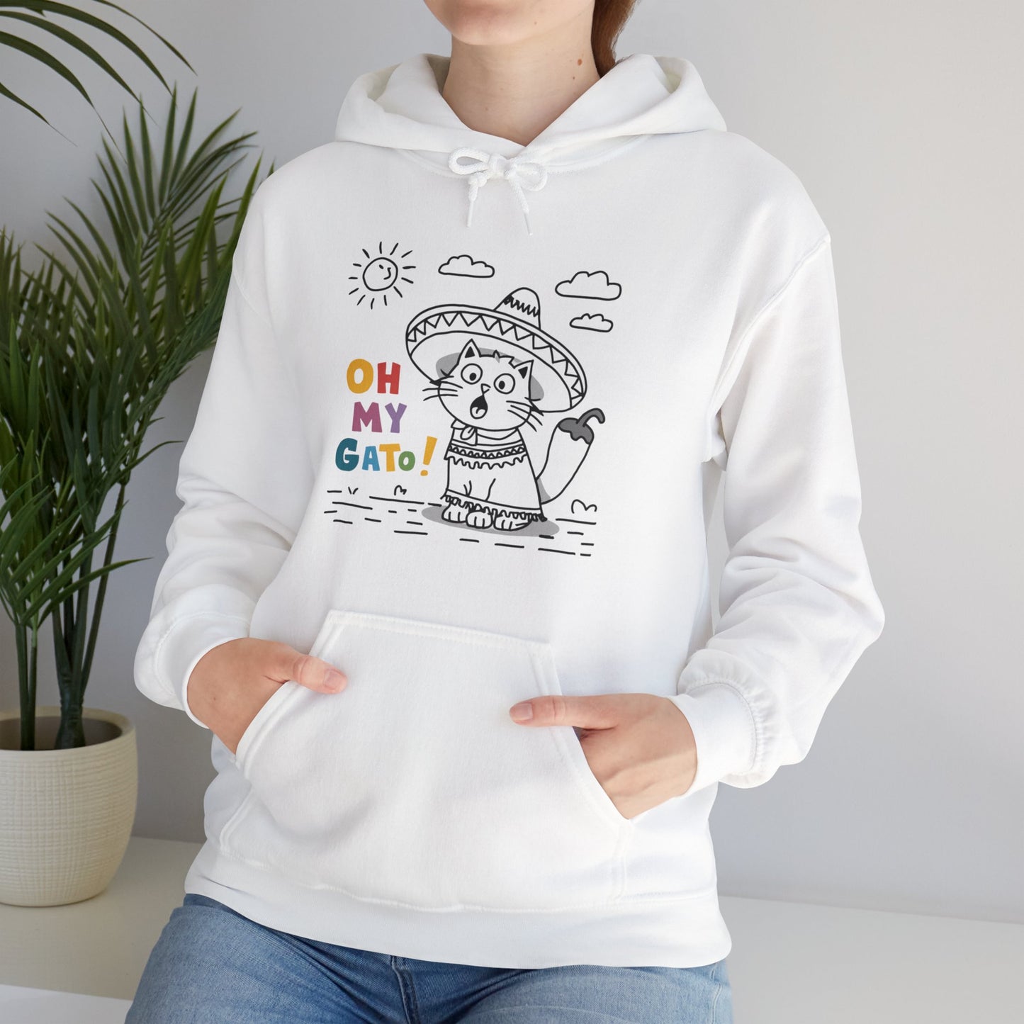 Humorous Oh My Gato! Cat Hoodie