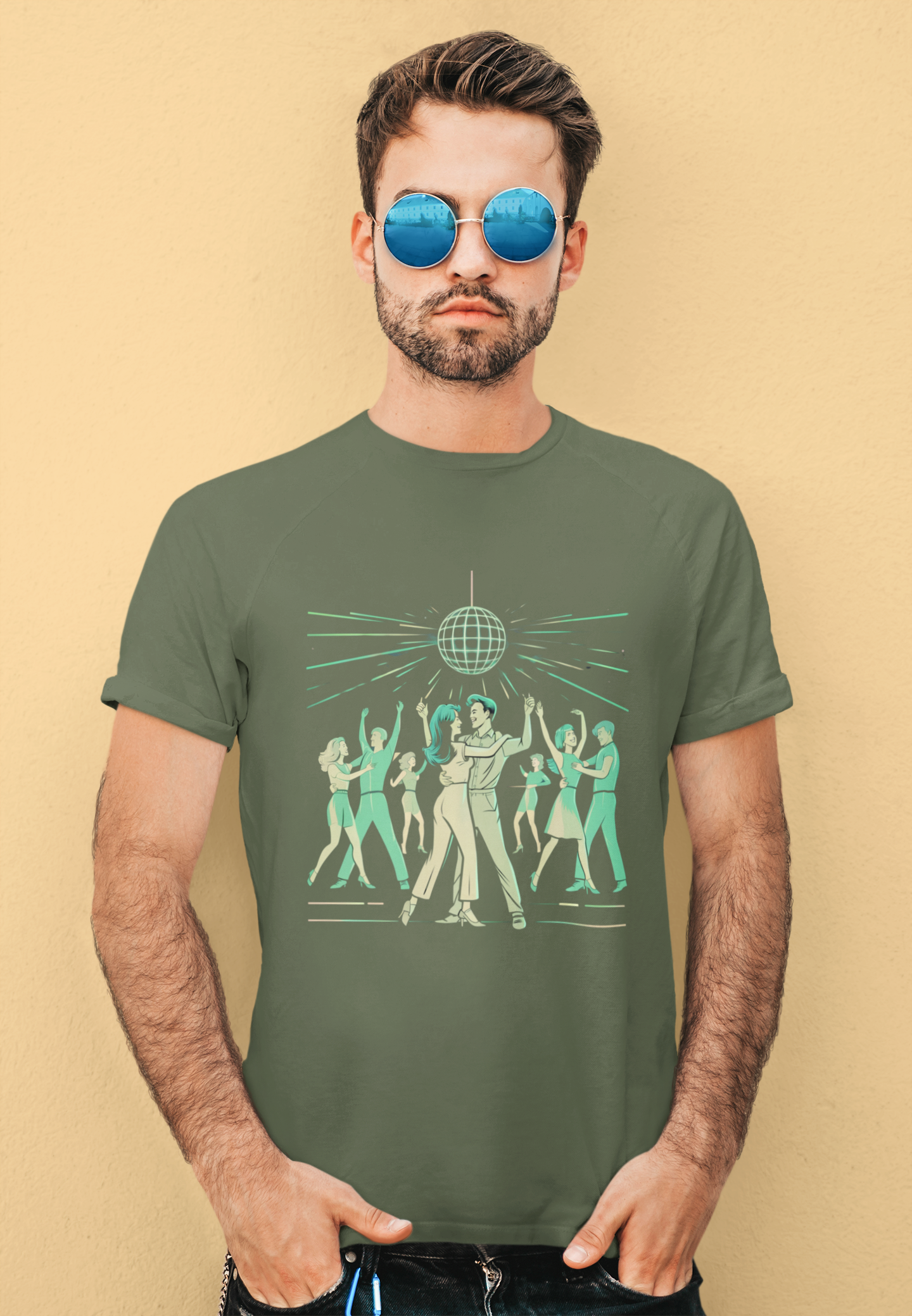 Retro Disco Dance Couples Tee