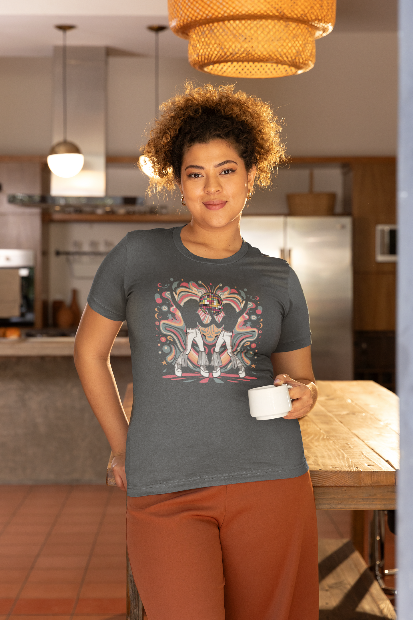 Retro Disco Mirror Twins Dancing Tee