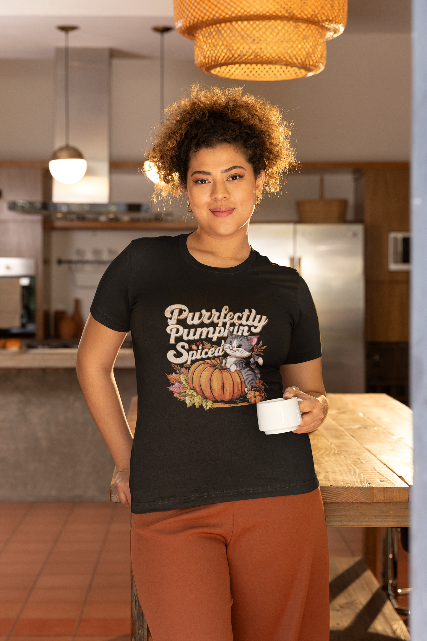 Purrfectly Pumpkin Spiced Cat Fall Tee