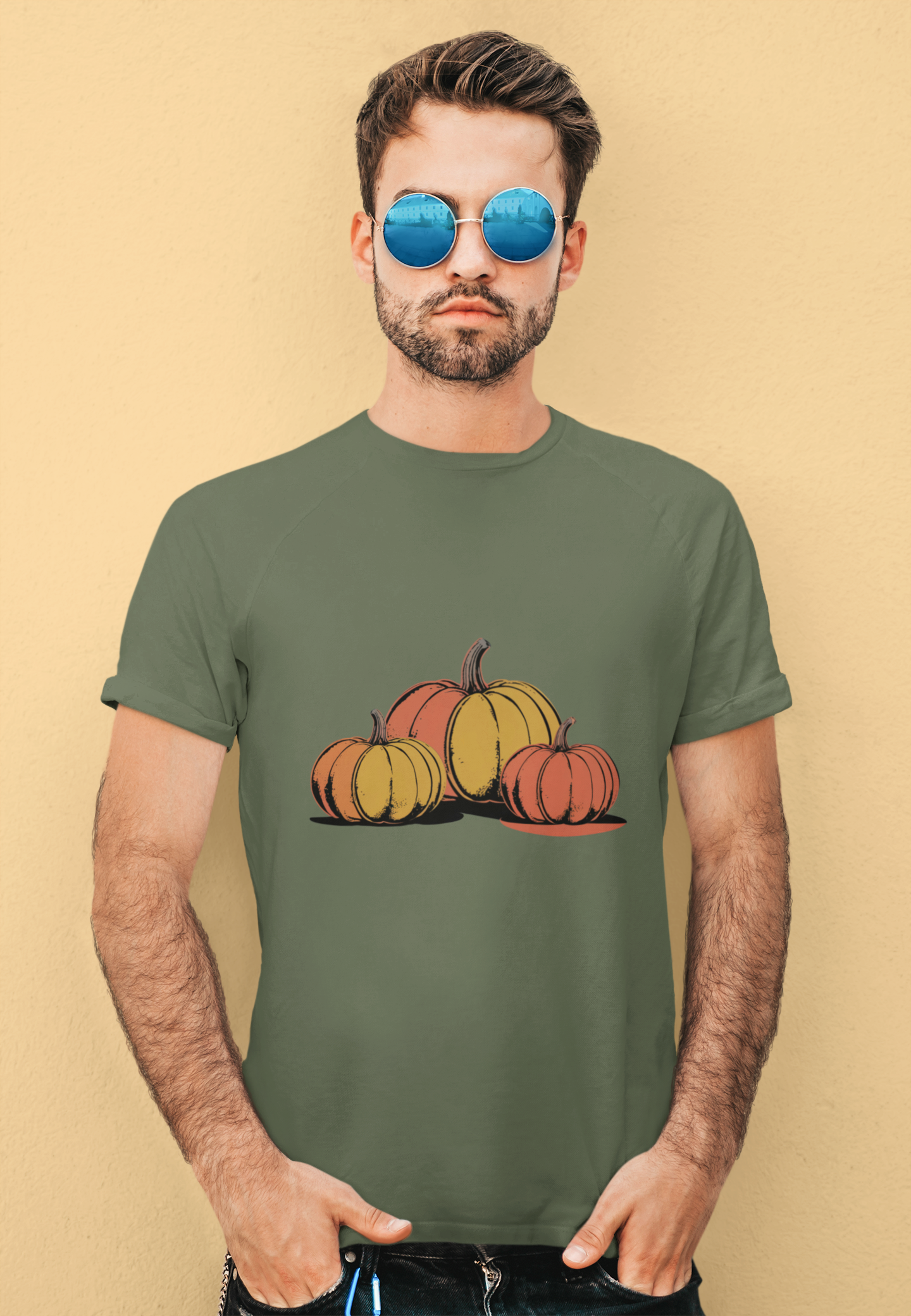Pumpkin Retro Pop Art Tee