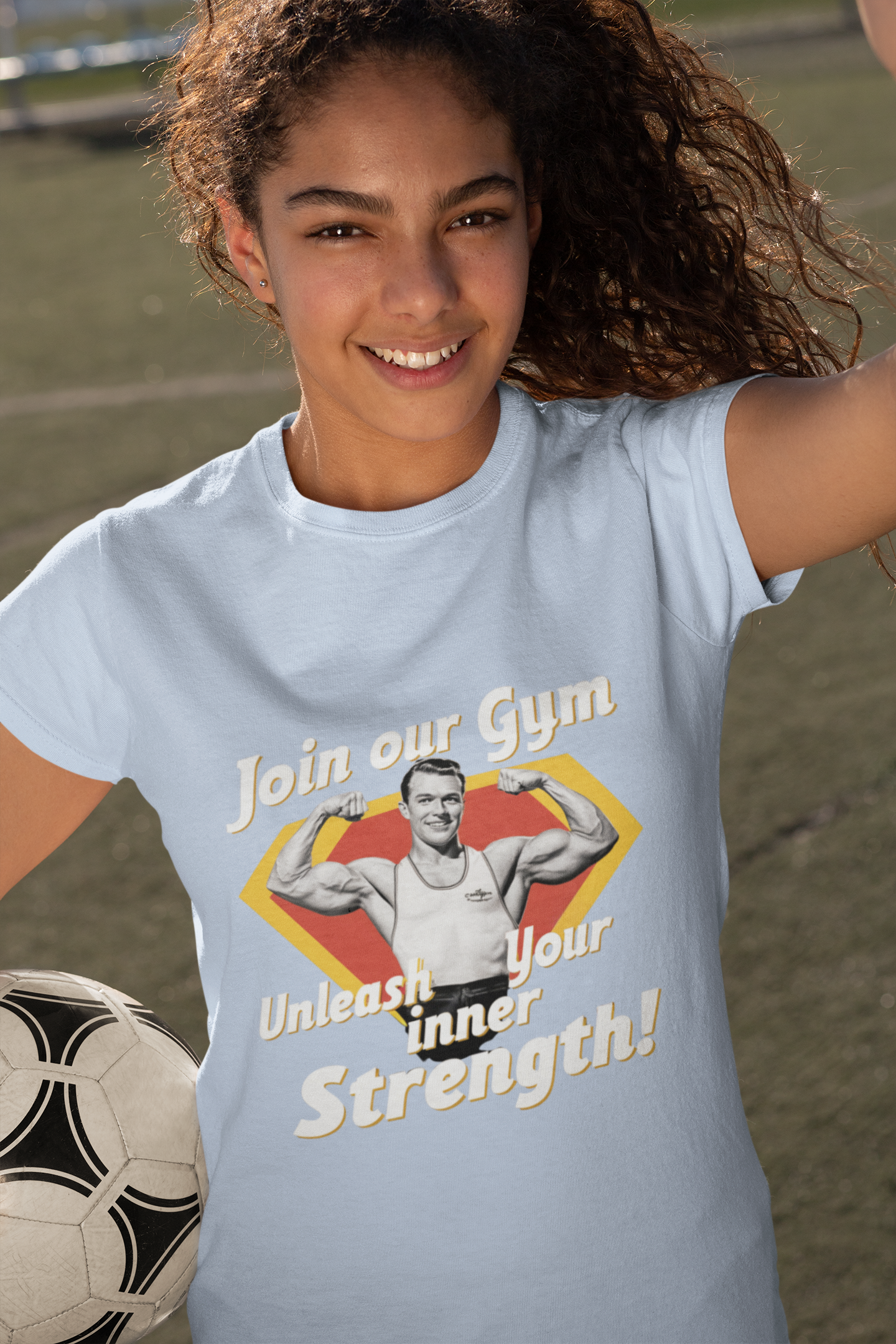 Retro Fitness Gym Muscle Ad Tee