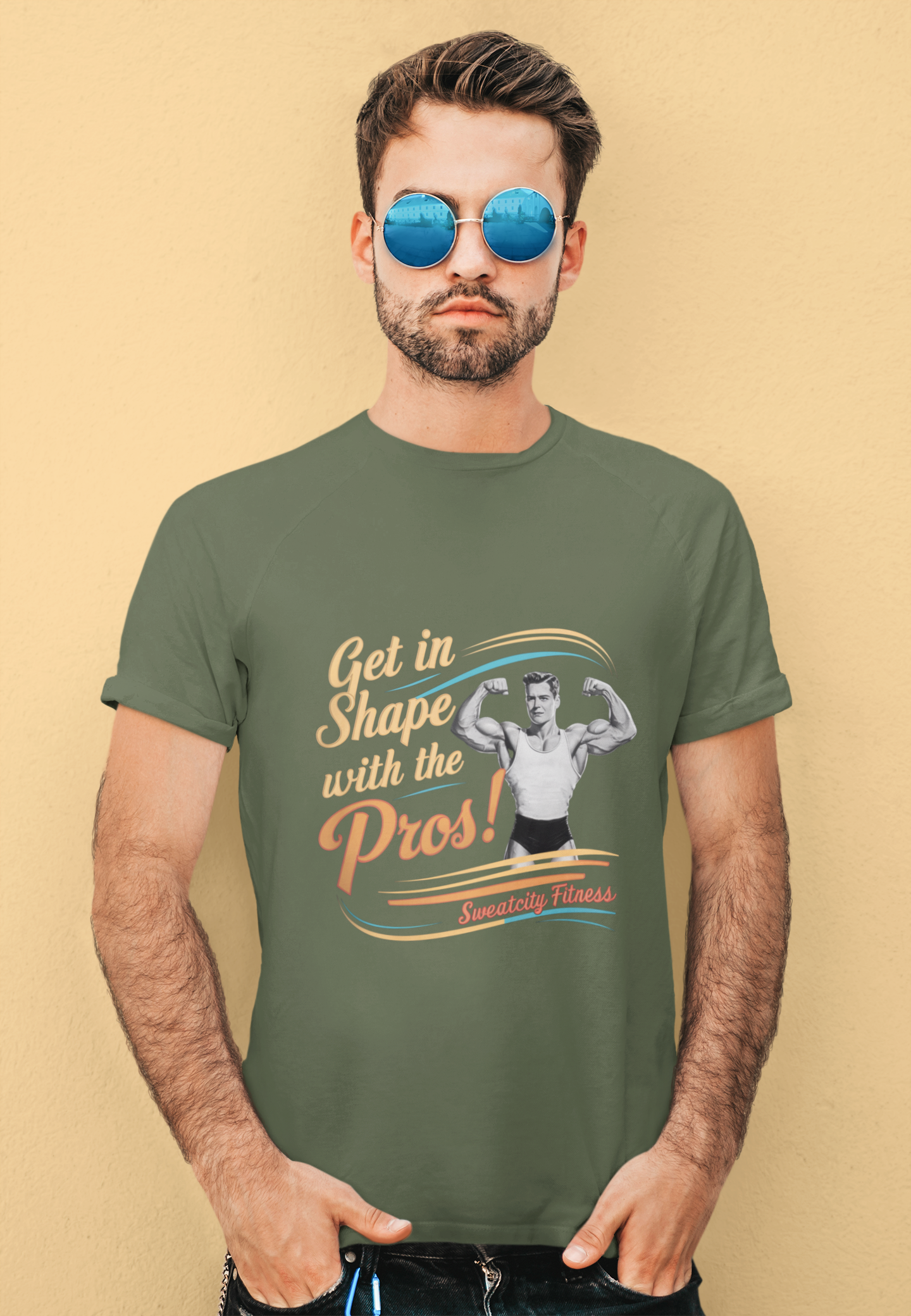 Retro Ad Fitness Muscle Tee