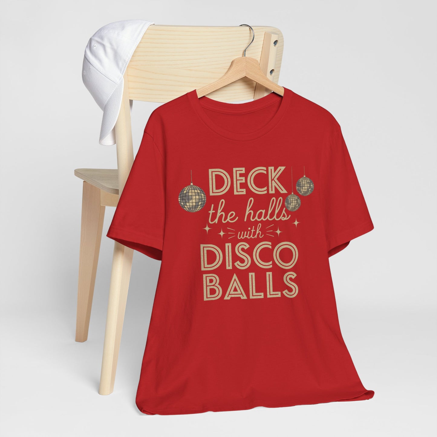 Retro Disco Balls Gold Tee