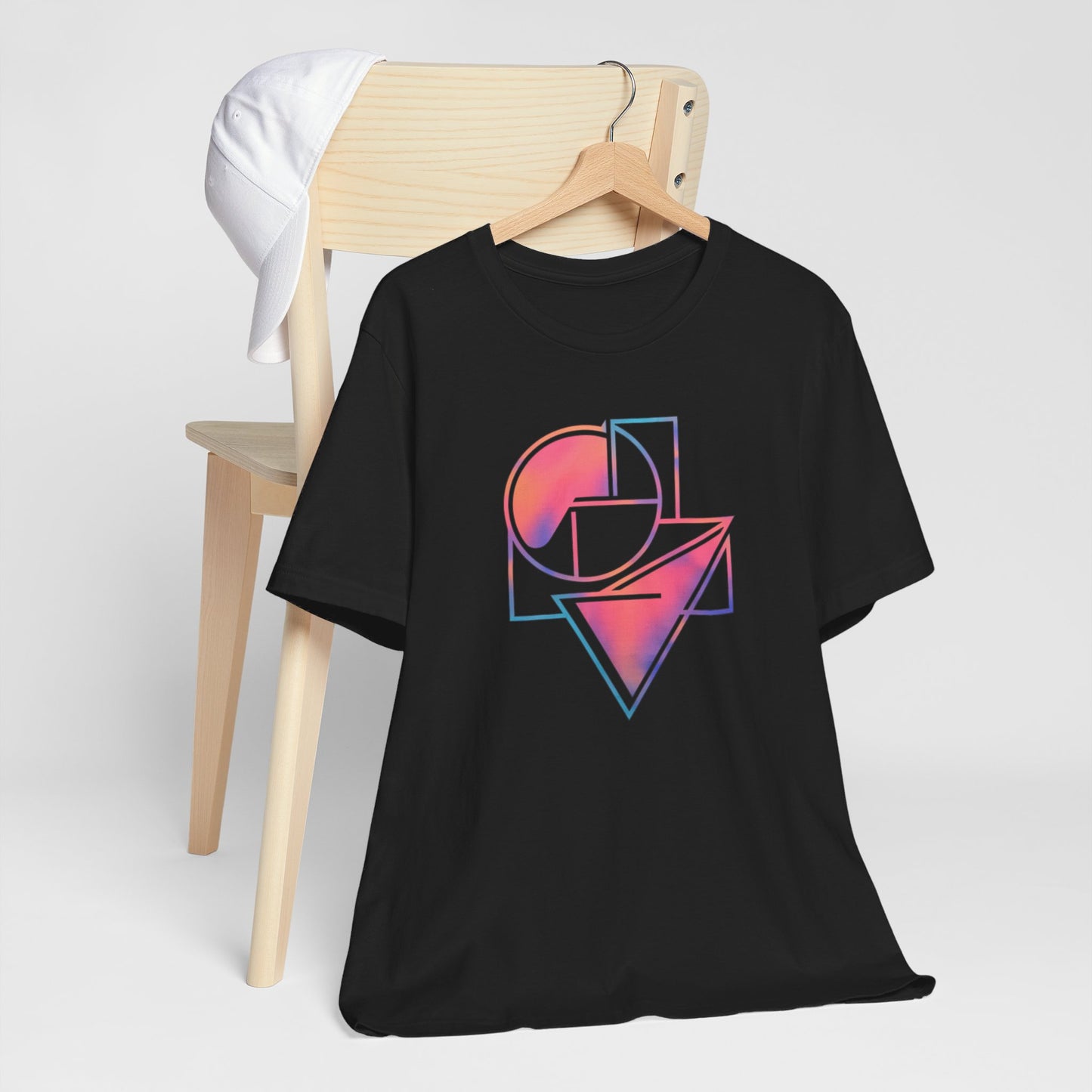 Retro Geometric Abstract Collage Tee