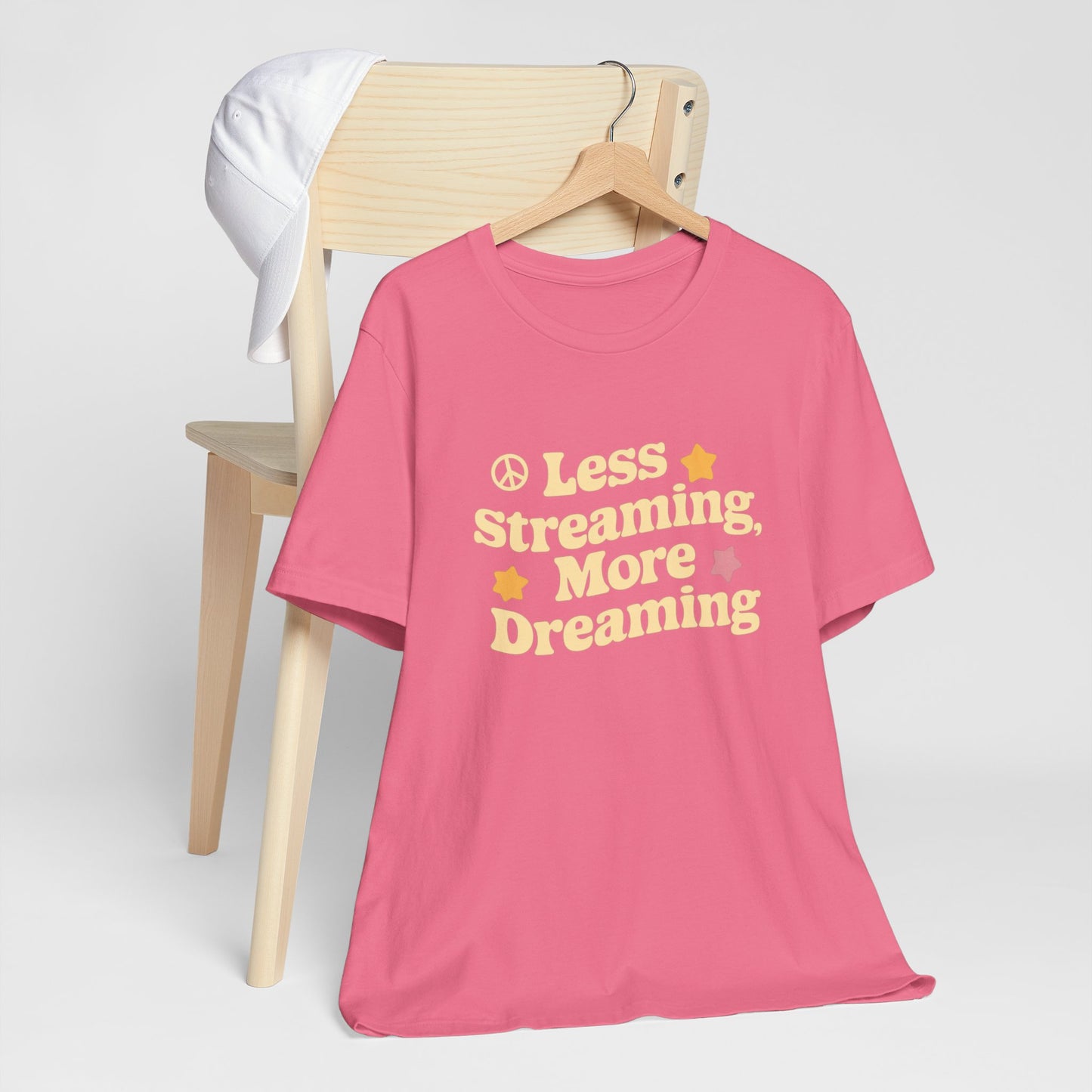 Less Streaming More Dreaming Retro Tee