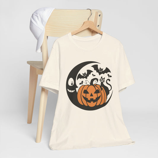 Retro Pumpkin Moon Halloween Tee