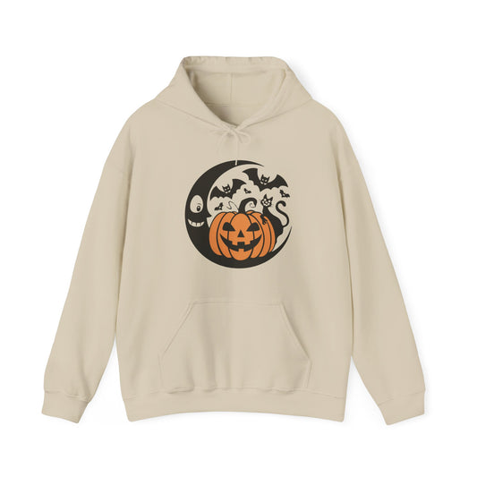 Retro Pumpkin Moon Halloween Hoodie