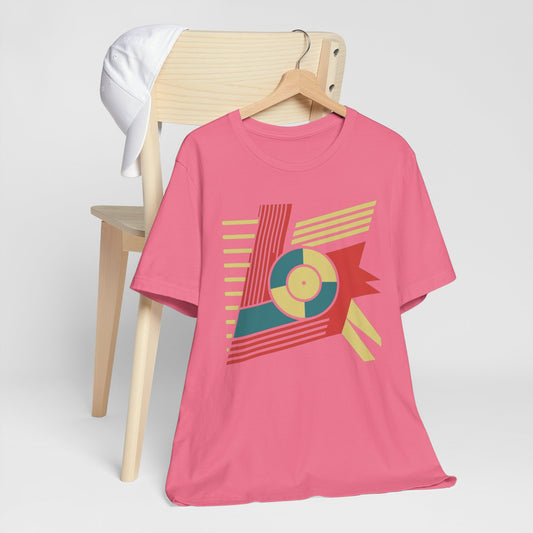 Retro Music Abstract Colorful Geometric Tee