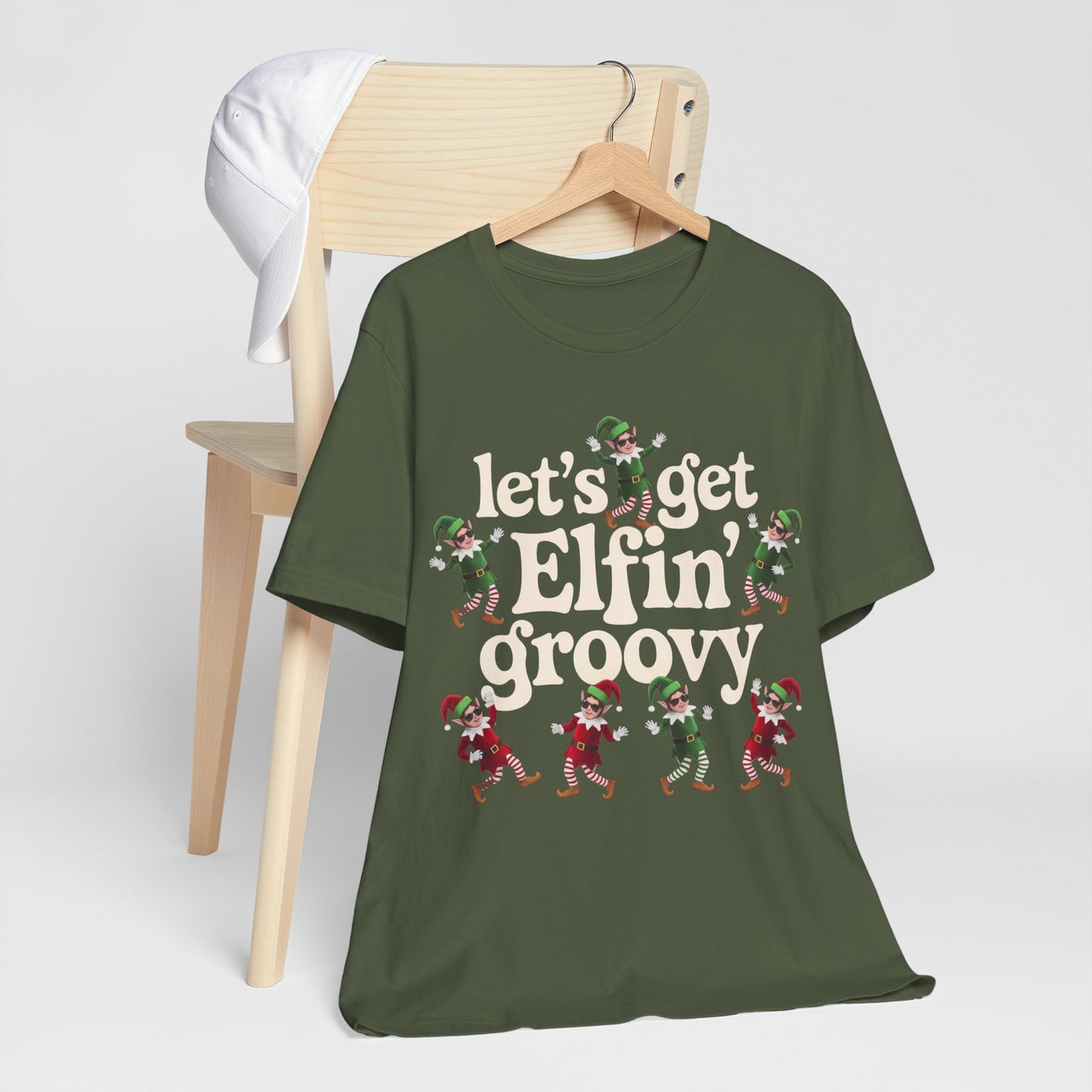 Christmas Retro Tee Groovy Elves