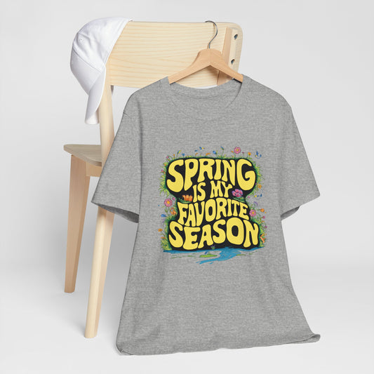 Spring is My Favorite Season Yellow Retro Tshirt