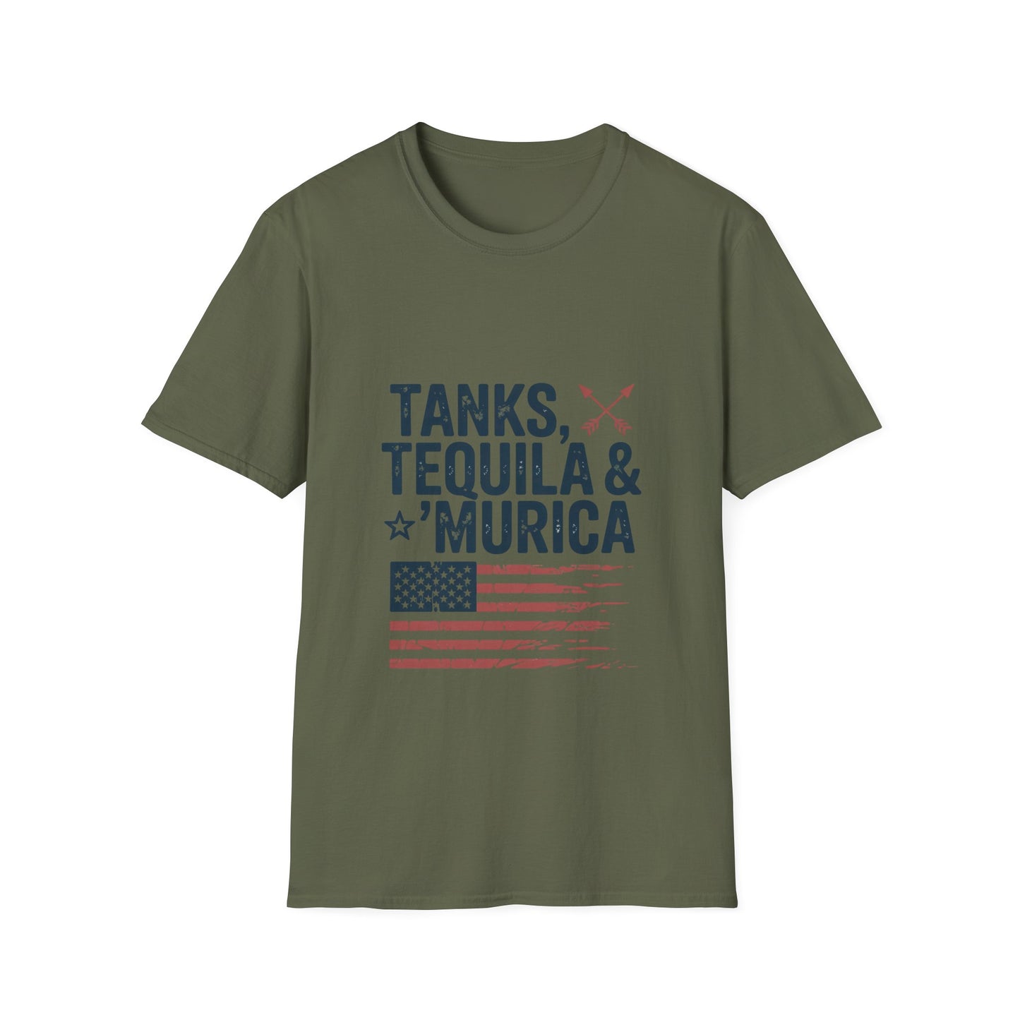 Tanks, Tequila & Murica Patriotic Tee