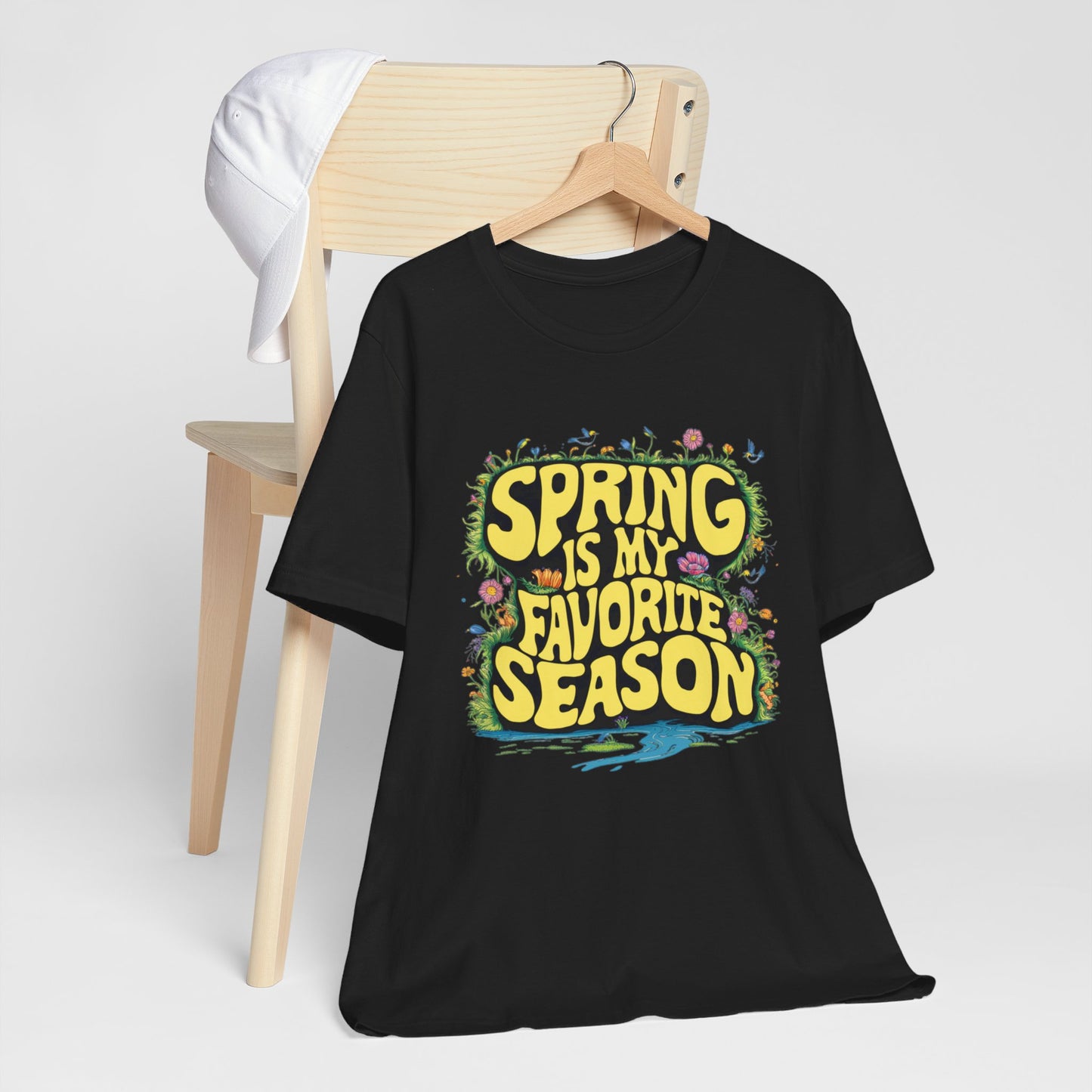 Spring is My Favorite Season Yellow Retro Tshirt