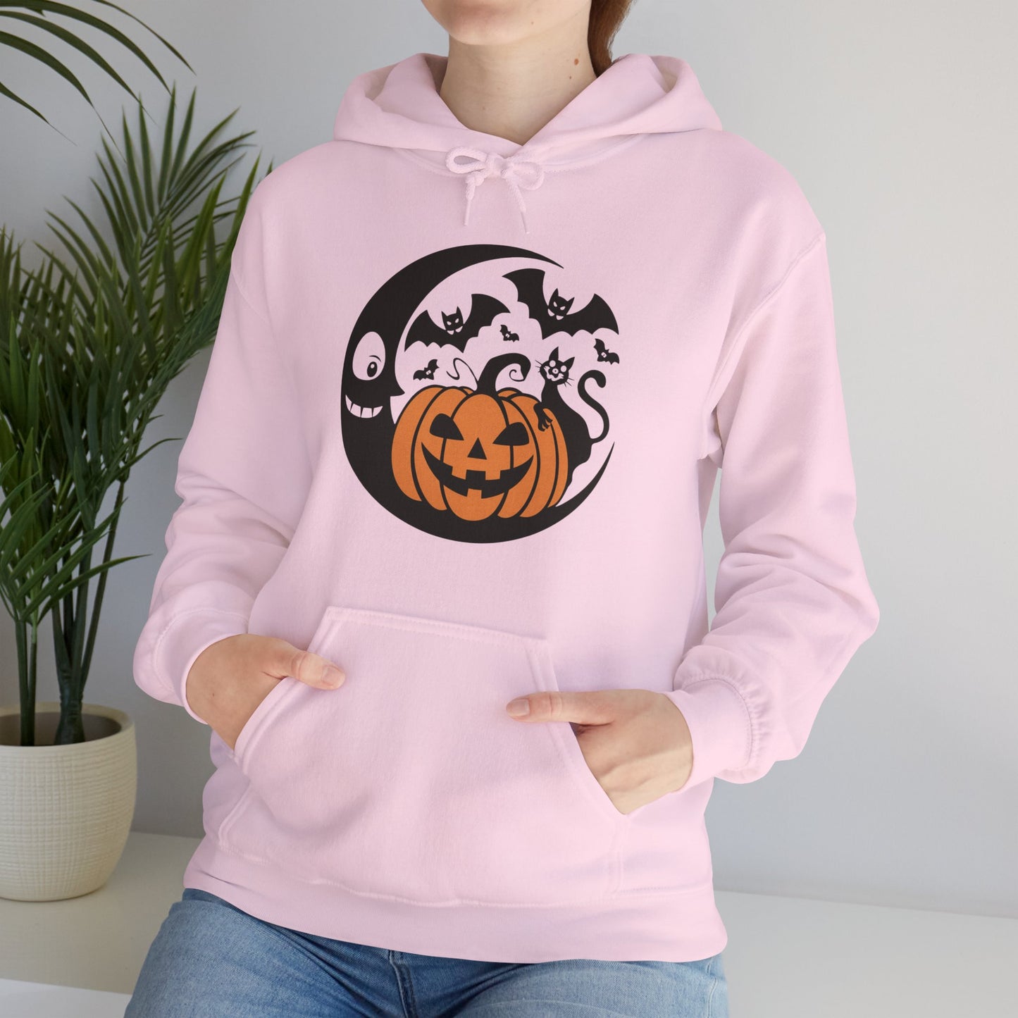 Retro Pumpkin Moon Halloween Hoodie