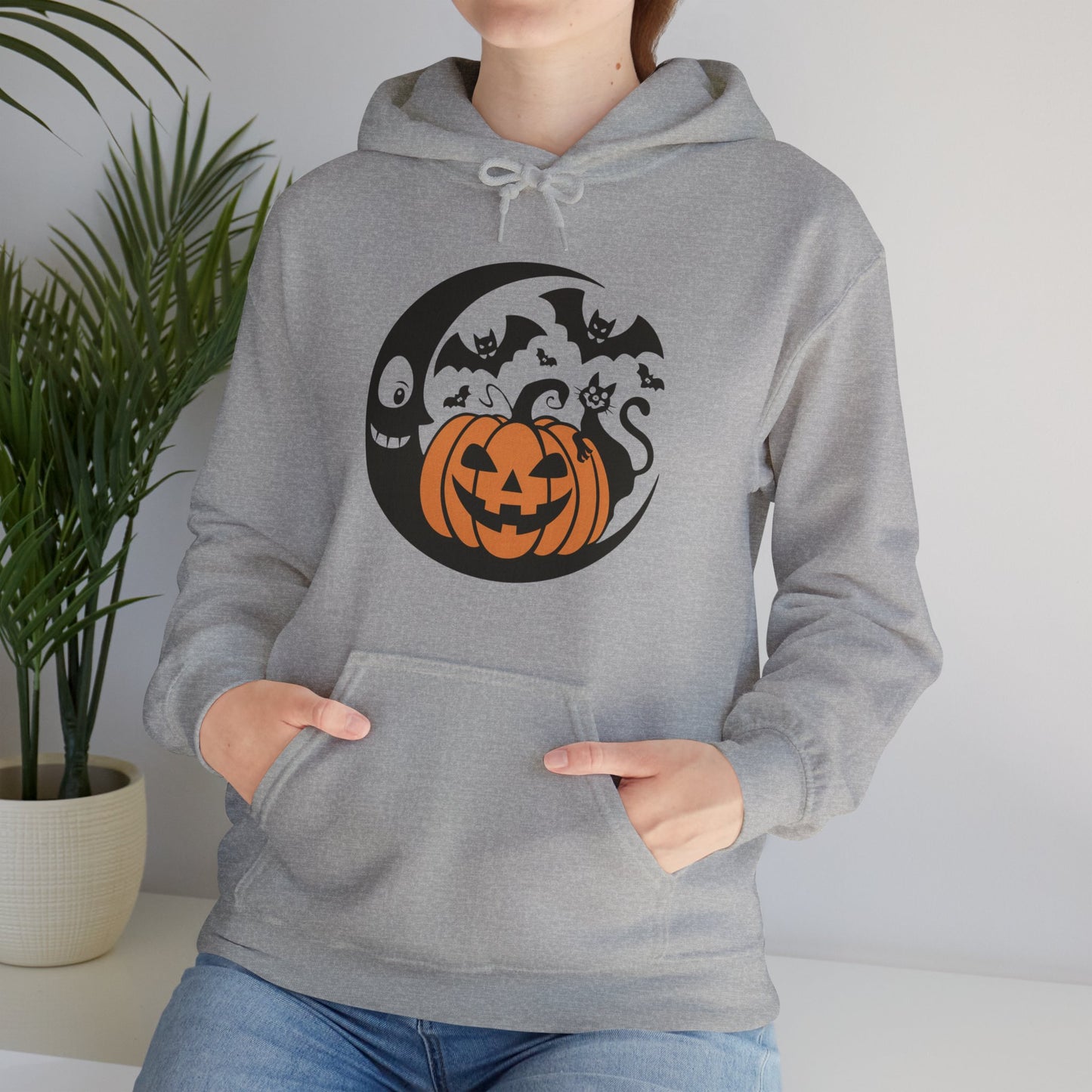 Retro Pumpkin Moon Halloween Hoodie