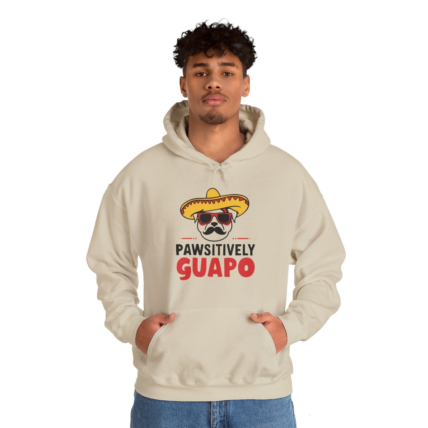 Pawsitively Guapo Dog Humor Hoodie