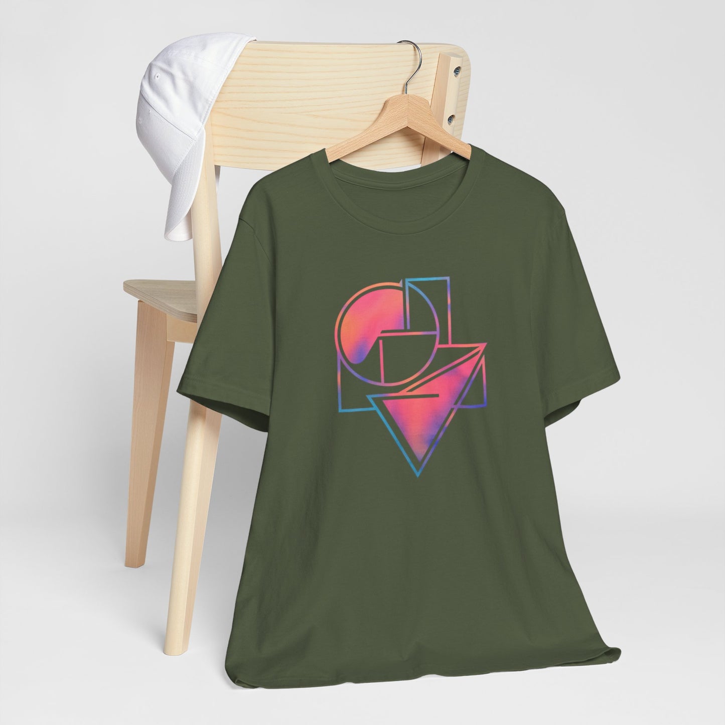 Retro Geometric Abstract Collage Tee