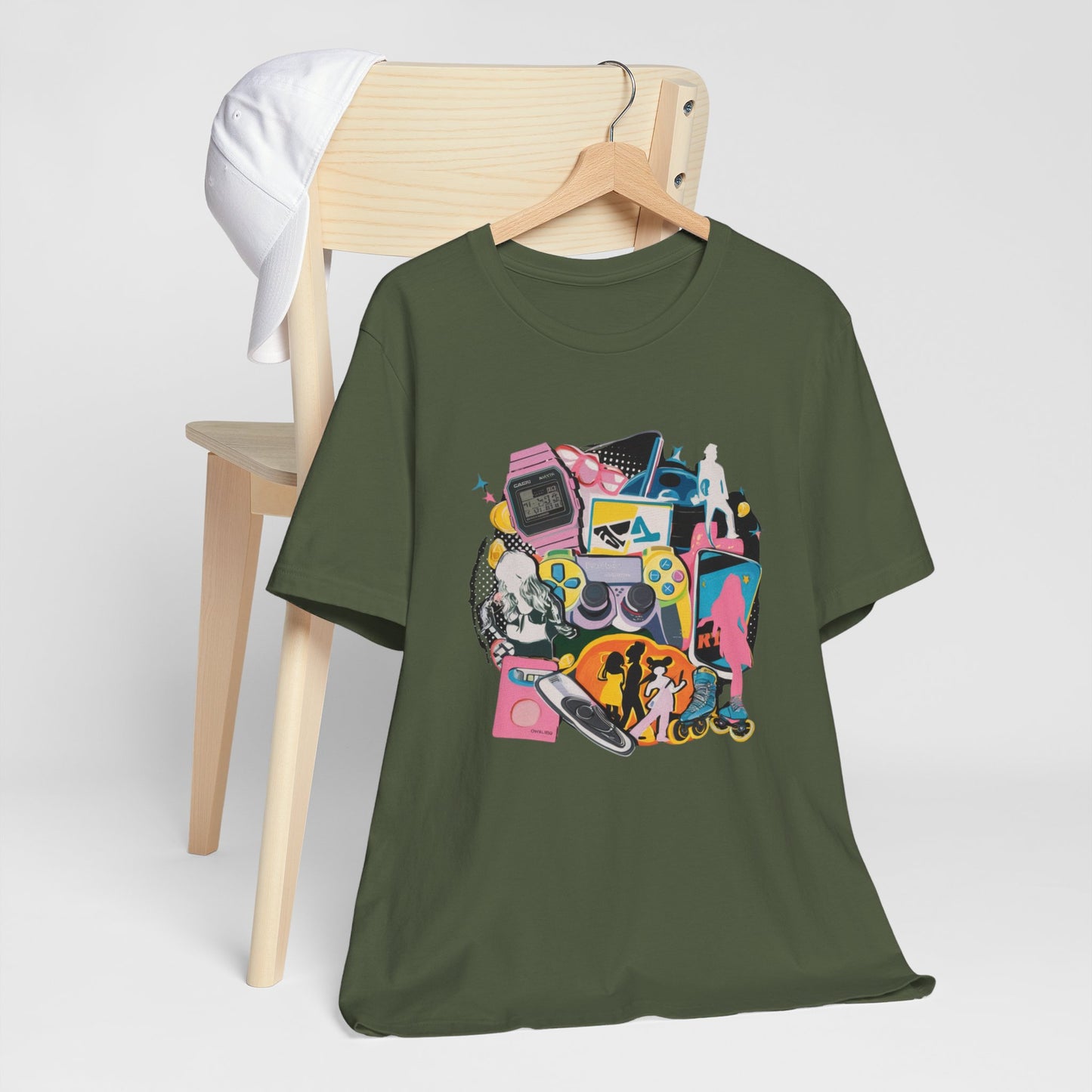 2000s Retro Mixed Media Colorful Tee