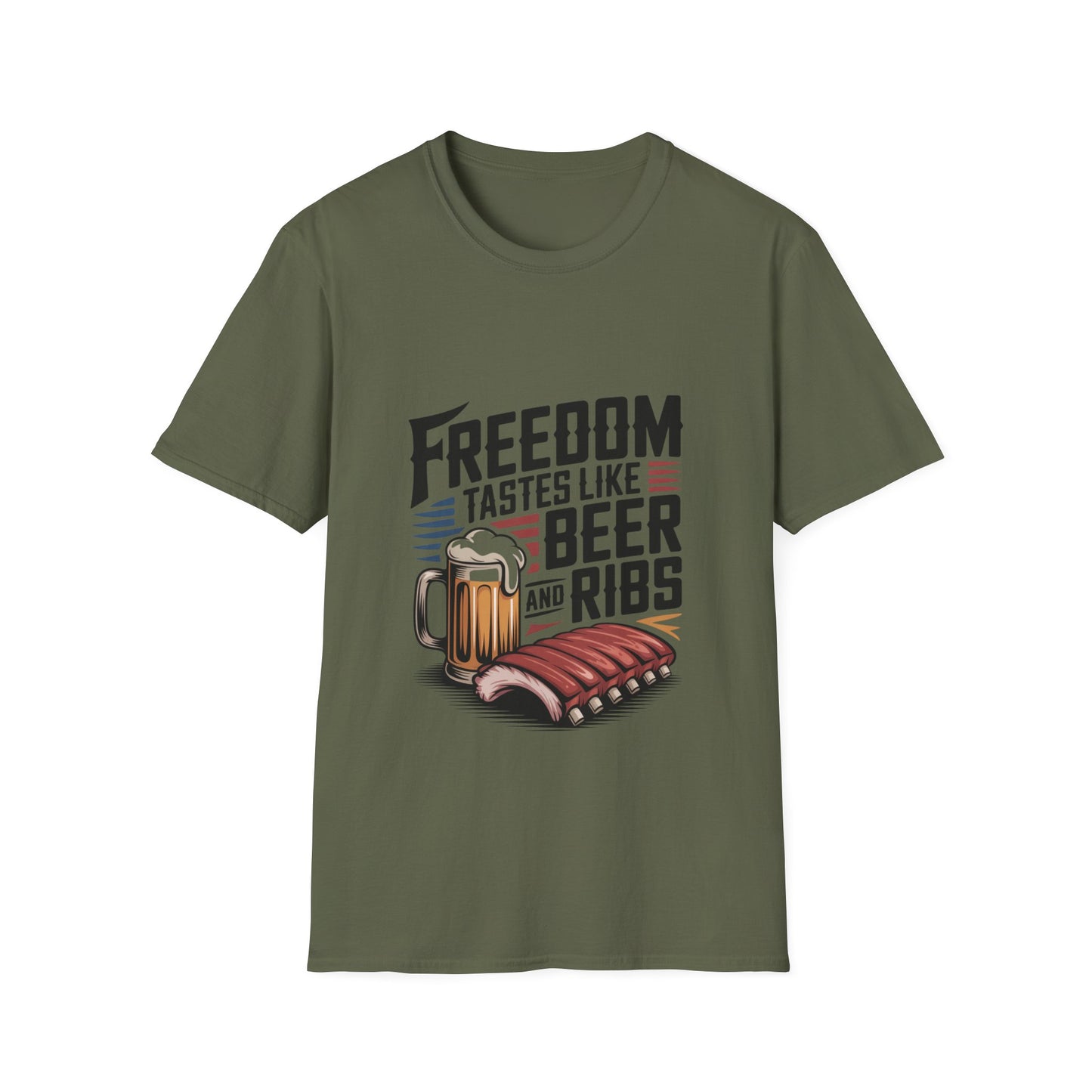 Freedom Tastes Like Beer and Ribs Tee