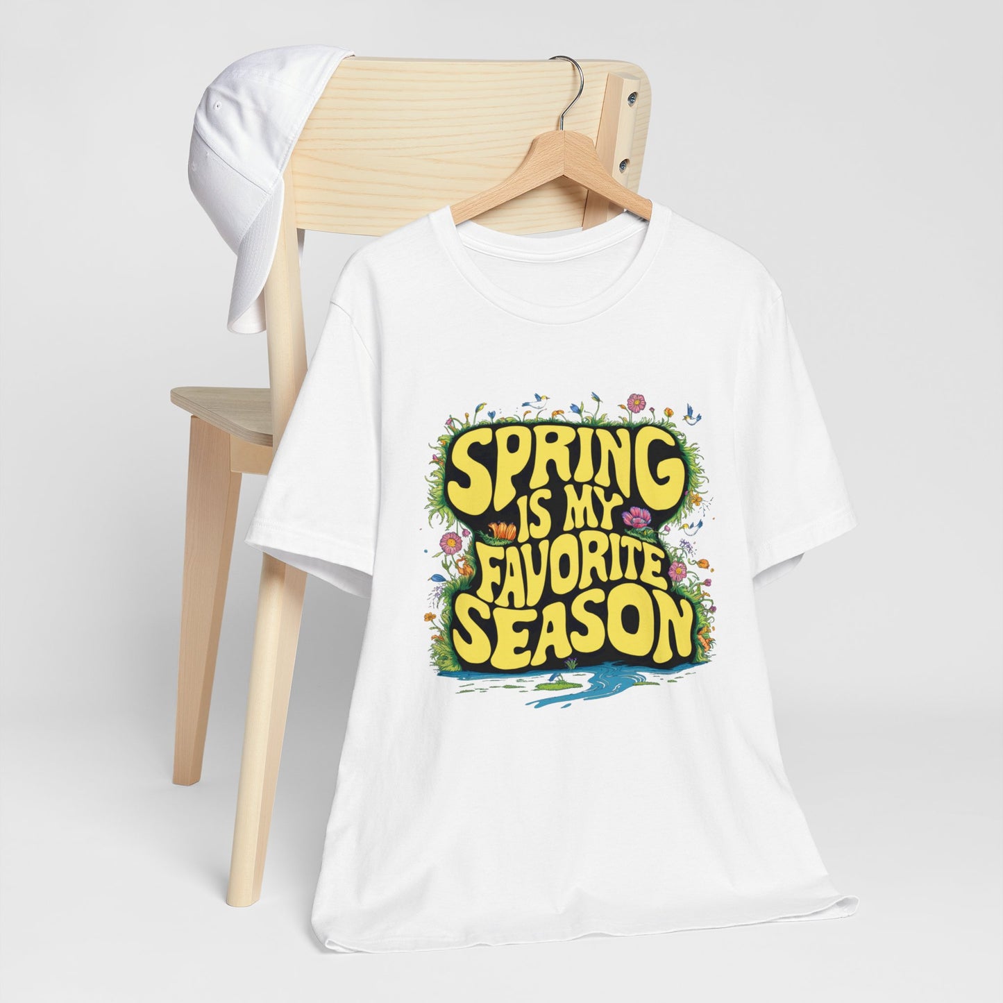 Spring is My Favorite Season Yellow Retro Tshirt