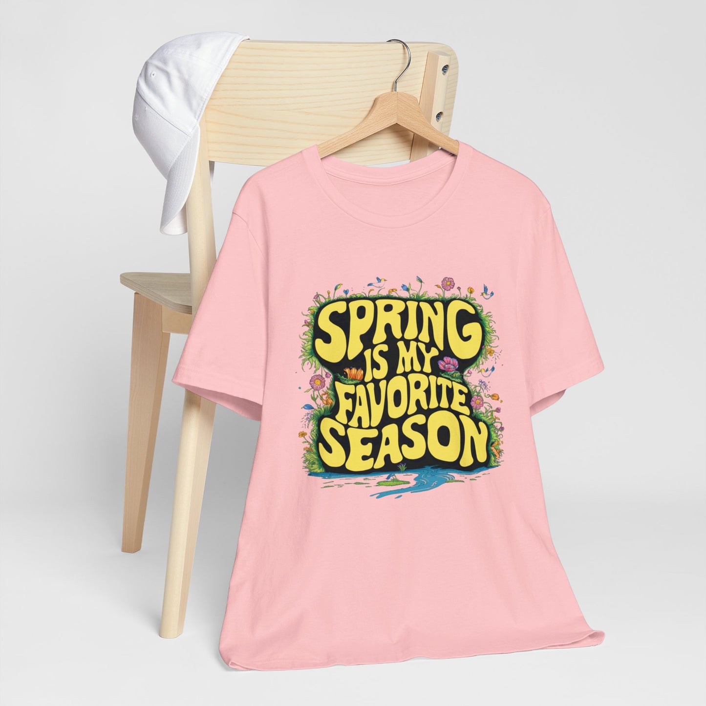 Spring is My Favorite Season Yellow Retro Tshirt