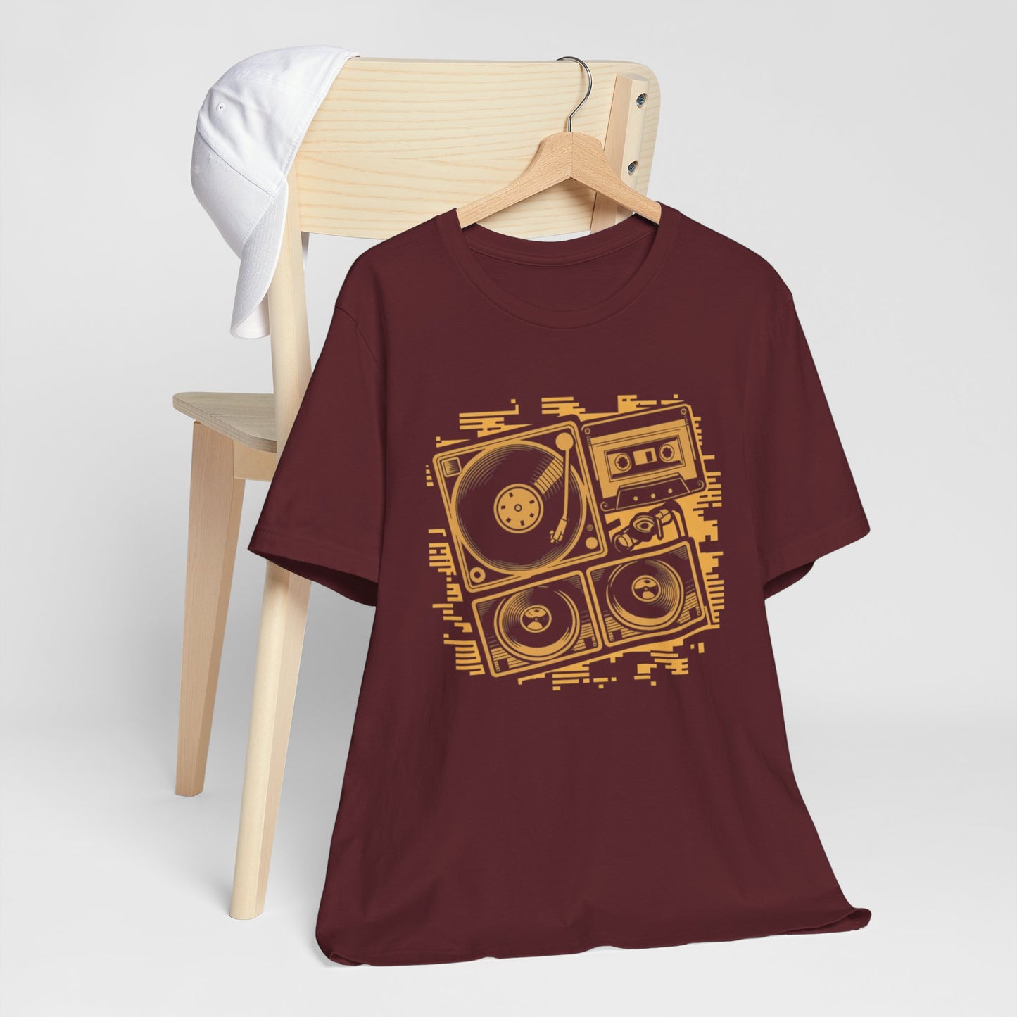 Retro Music Golden Turntable Tee