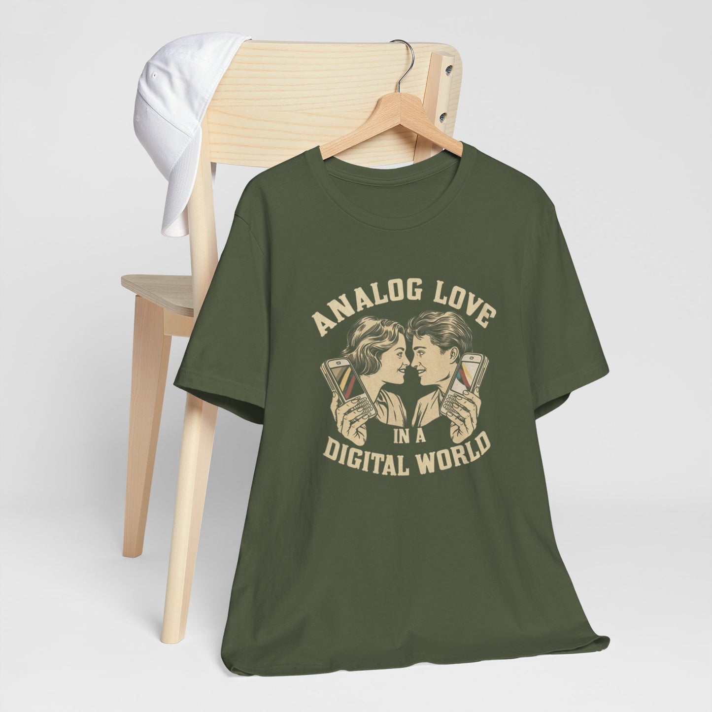 Retro Analog Love In A Digital World Tee