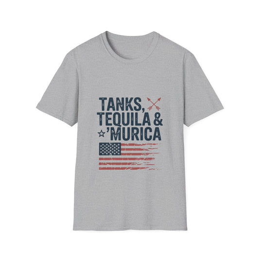 Tanks, Tequila & Murica Patriotic Tee