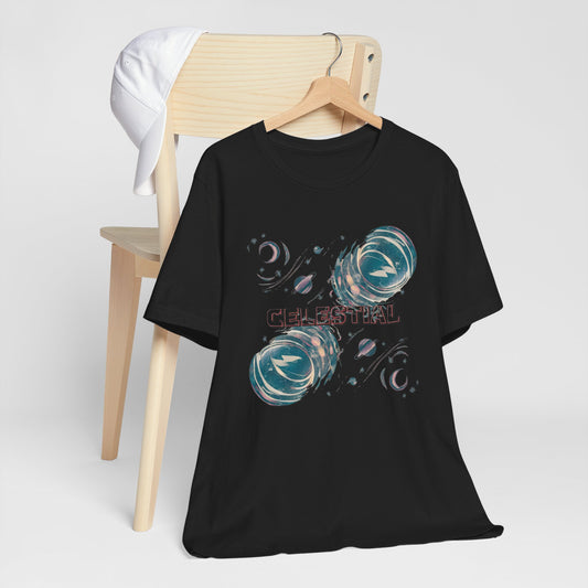 Celestial Colorful Retro Brush Strokes Tee