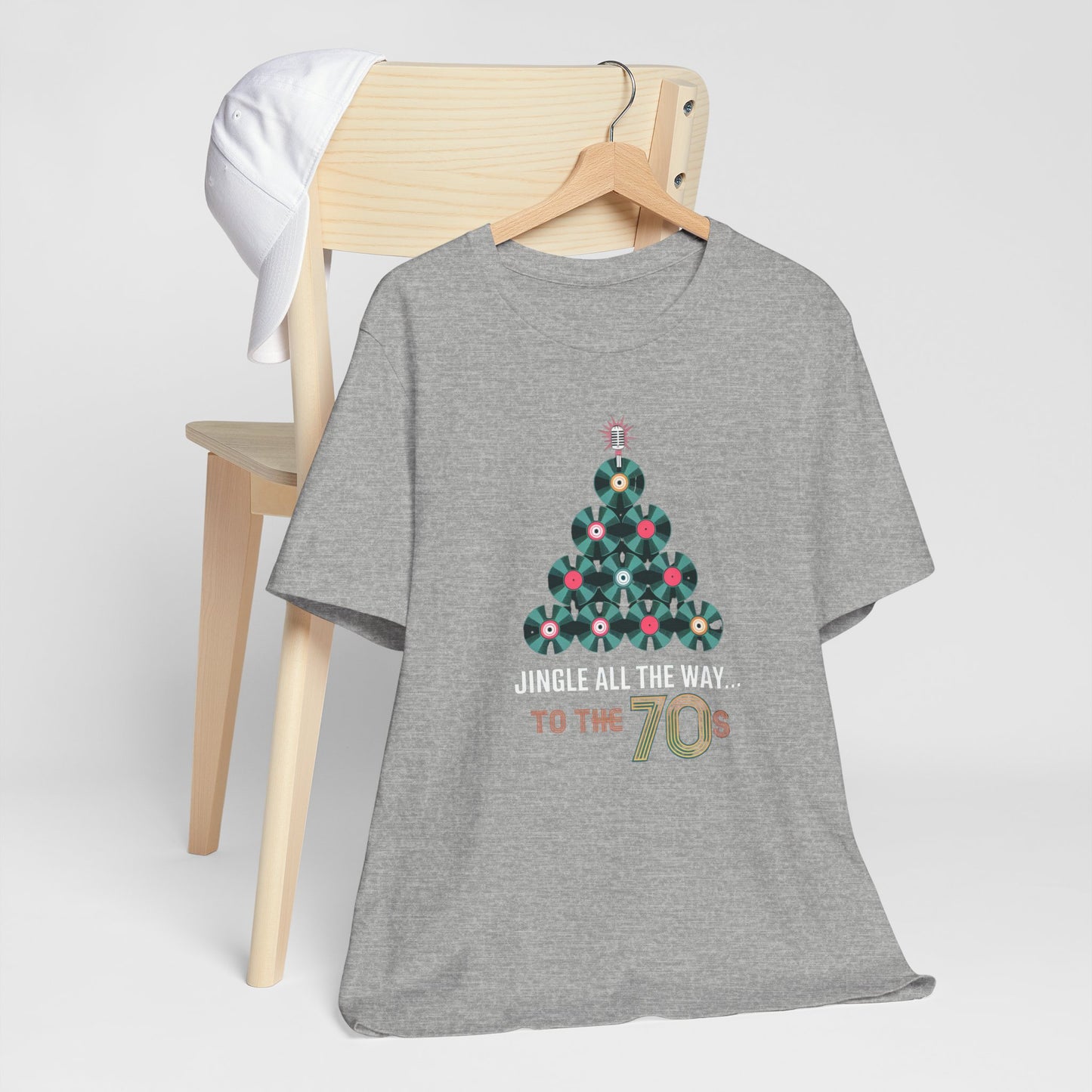 70's Record Retro Christmas Tee