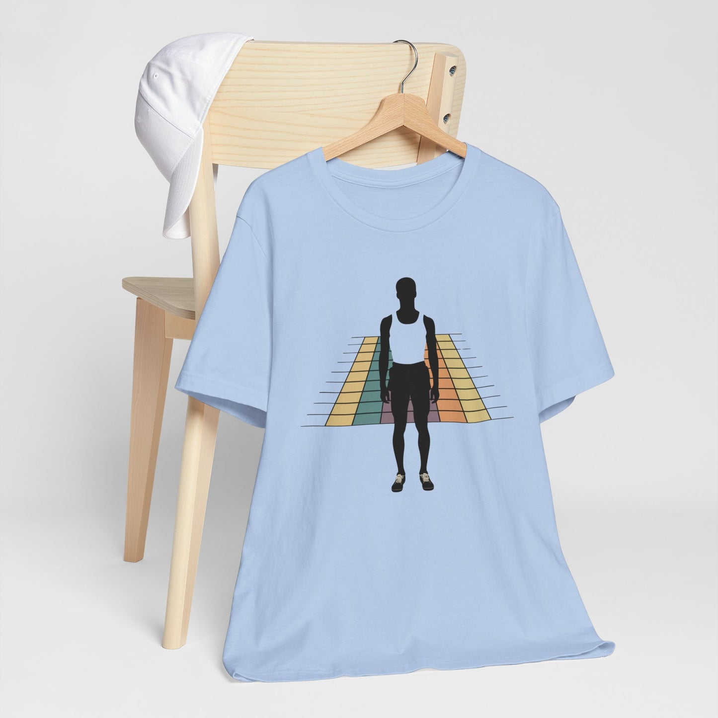 Retro Fitness Colorful Grid Tee