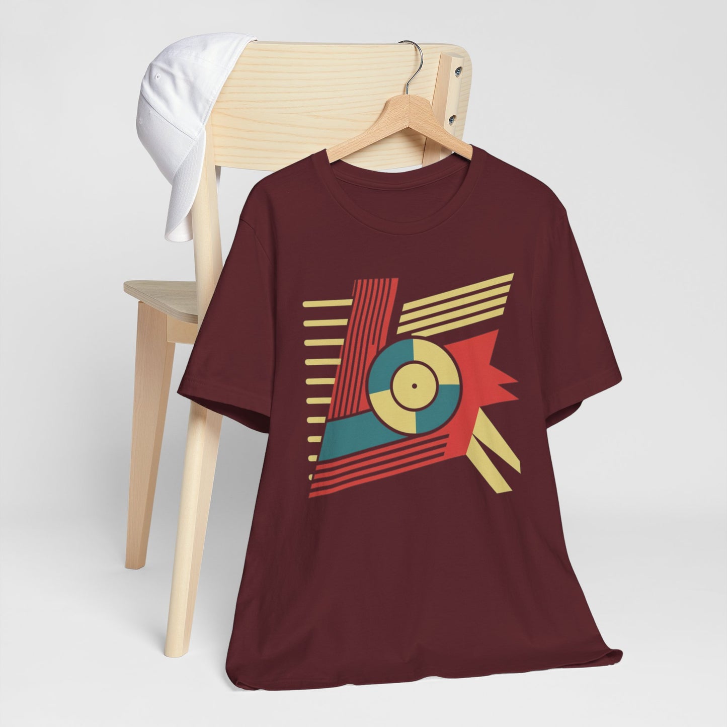 Retro Music Abstract Colorful Geometric Tee