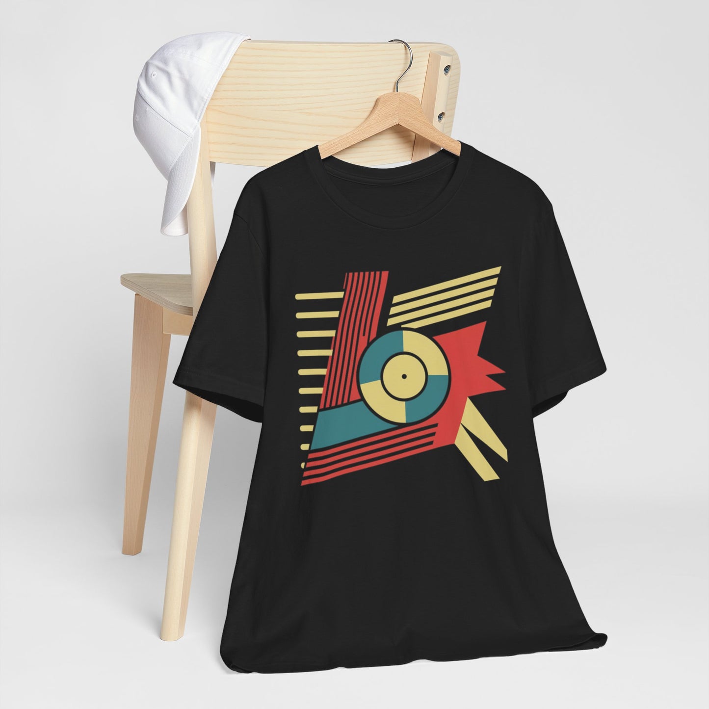 Retro Music Abstract Colorful Geometric Tee