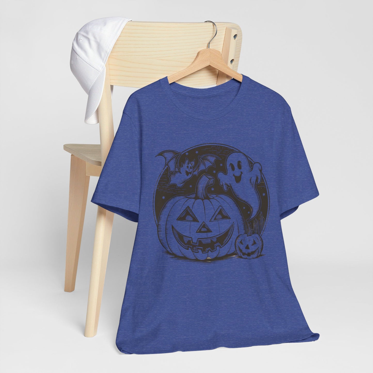 Retro Halloween Jack-O-Lantern Ghost Bat Tee