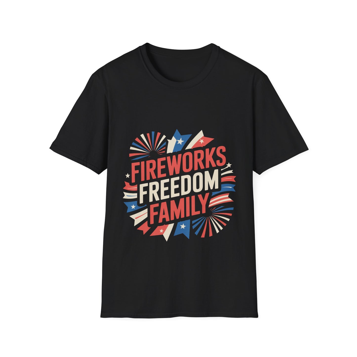 Patriotic Fireworks Freedom Family Tee