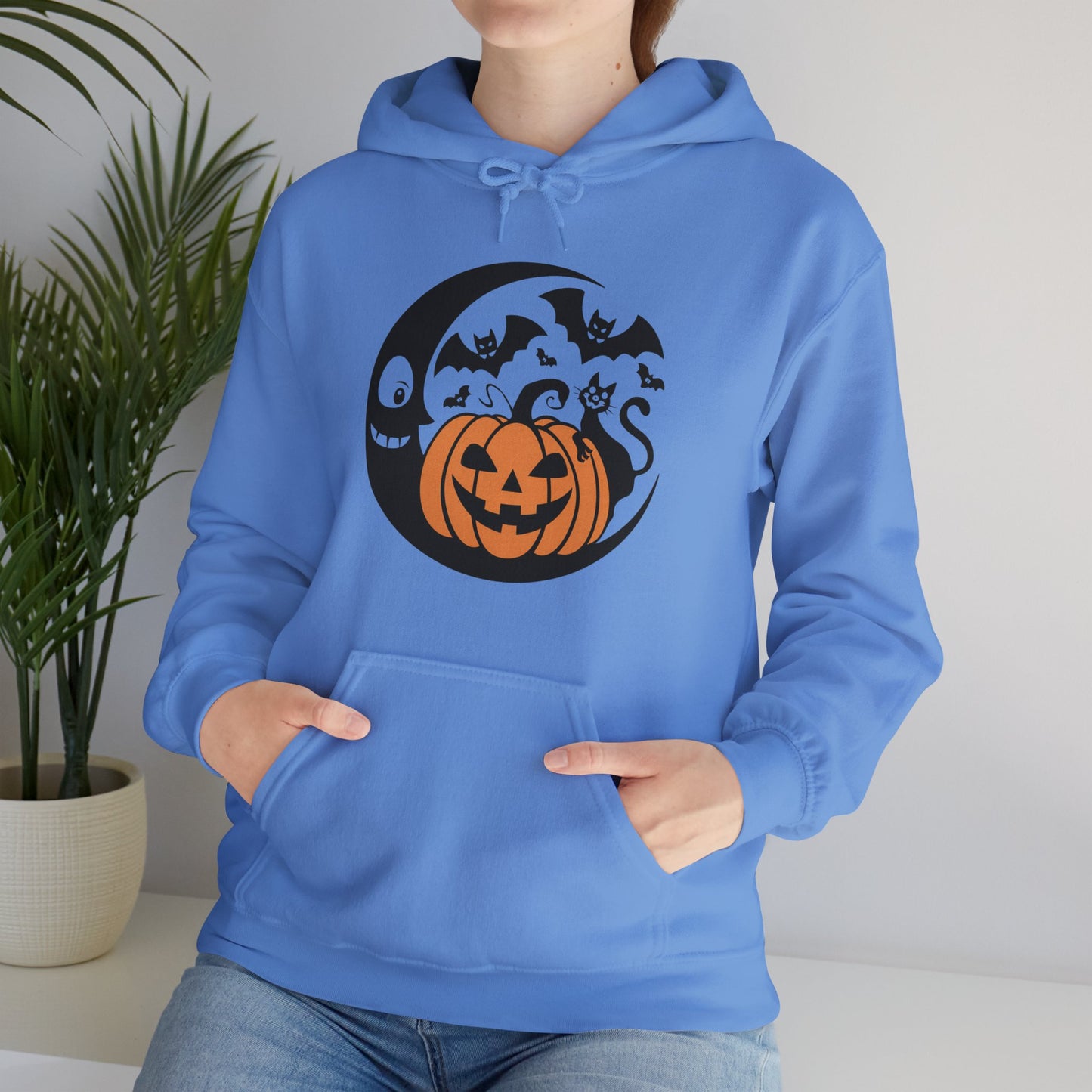 Retro Pumpkin Moon Halloween Hoodie
