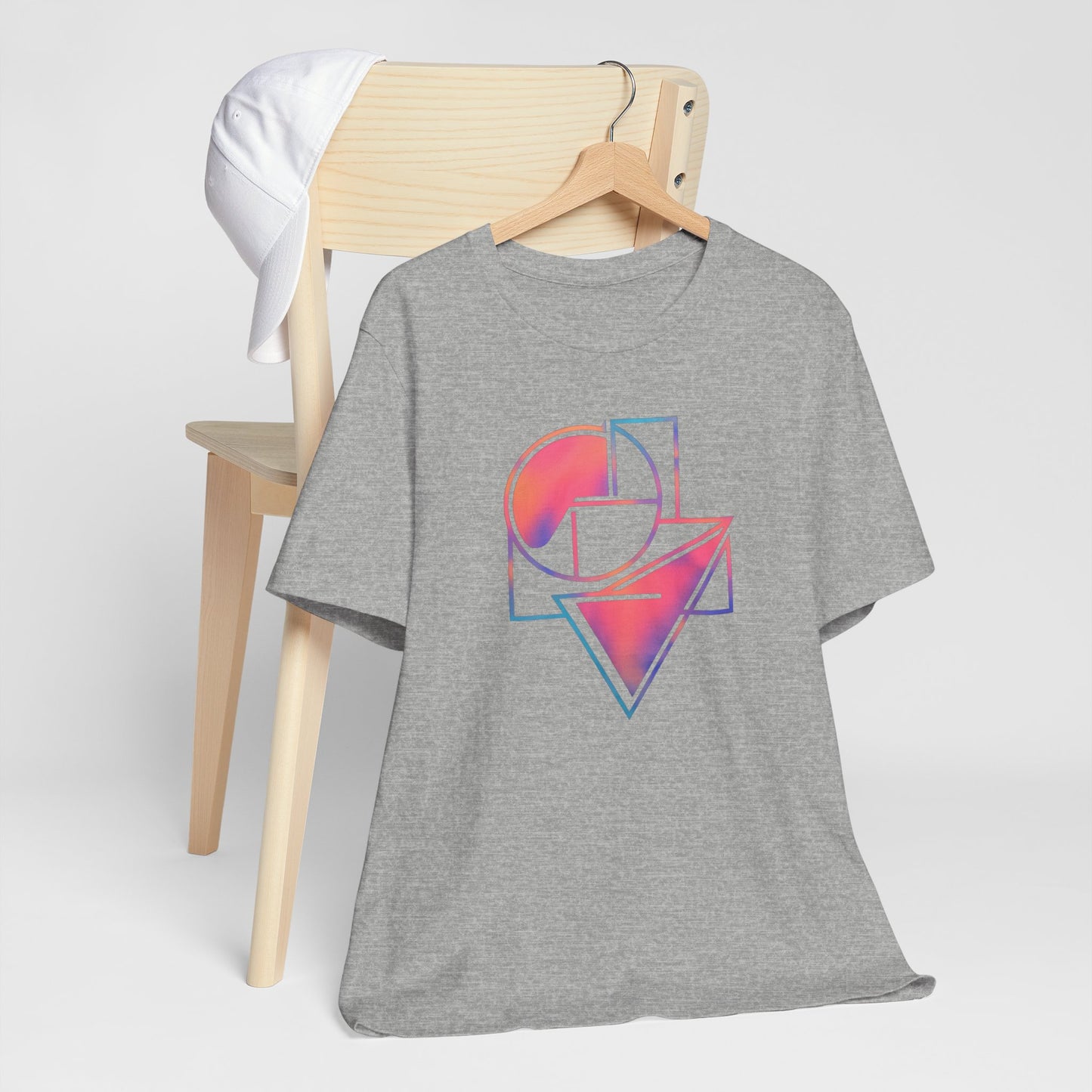 Retro Geometric Abstract Collage Tee