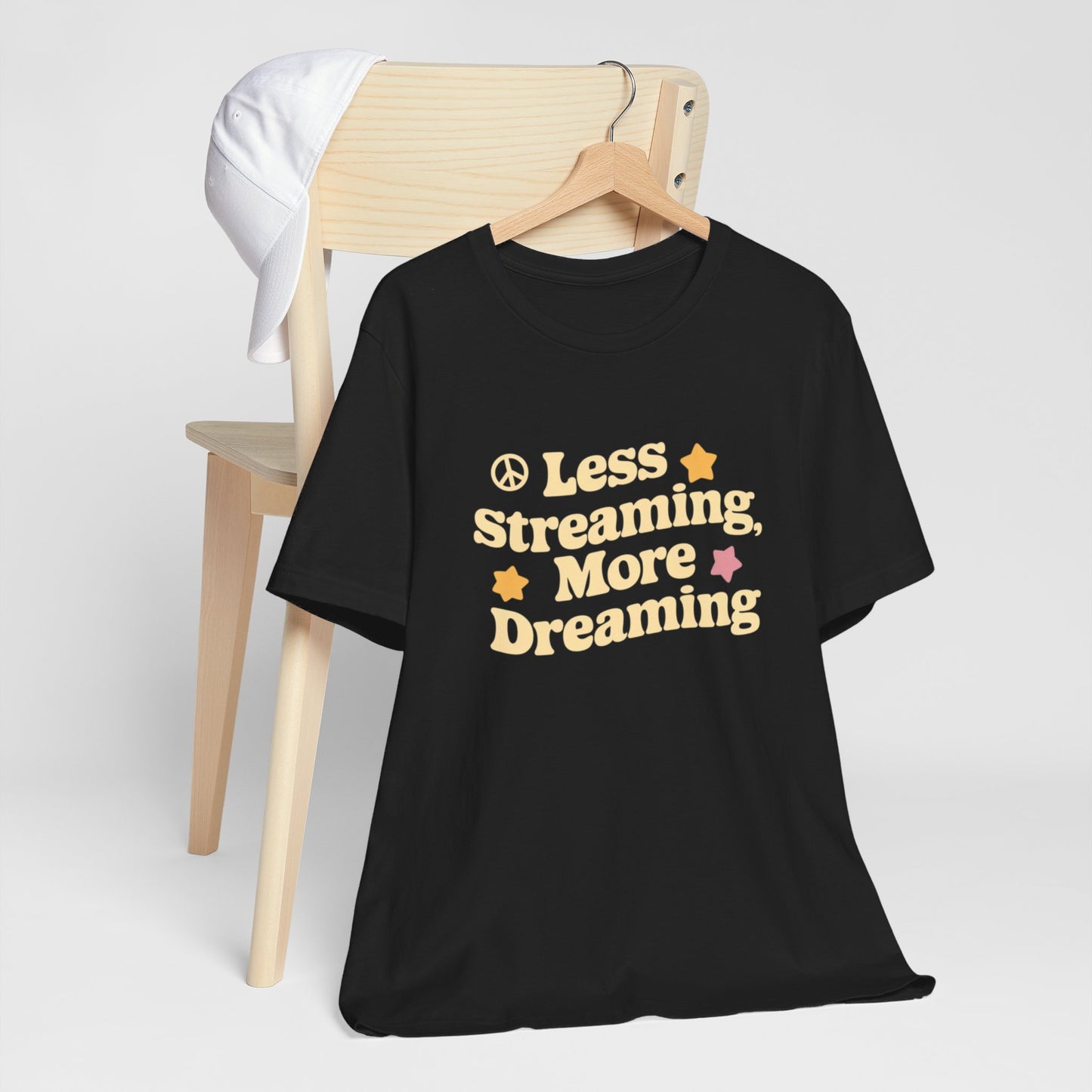 Less Streaming More Dreaming Retro Tee