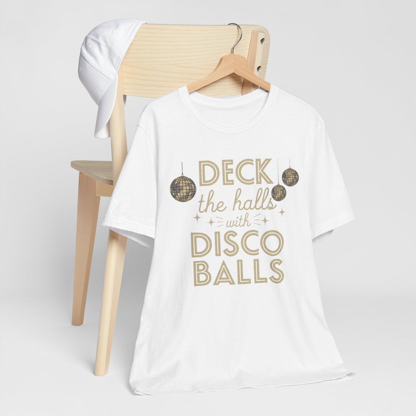 Retro Disco Balls Gold Tee