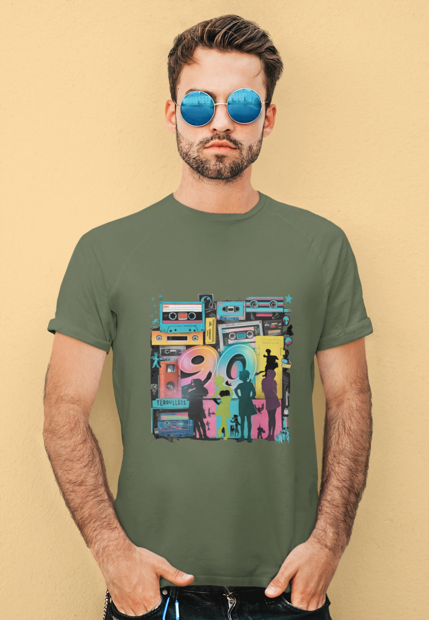 1990s Mixed Media Retro Tee
