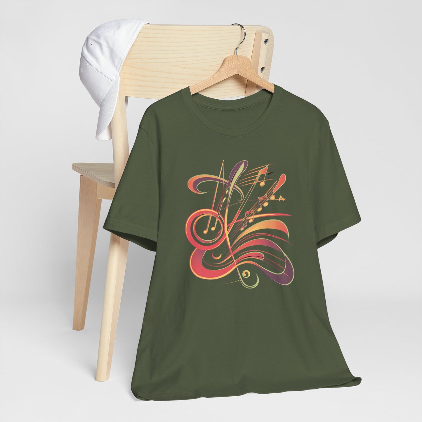 Retro Music Notes Swirl Tee