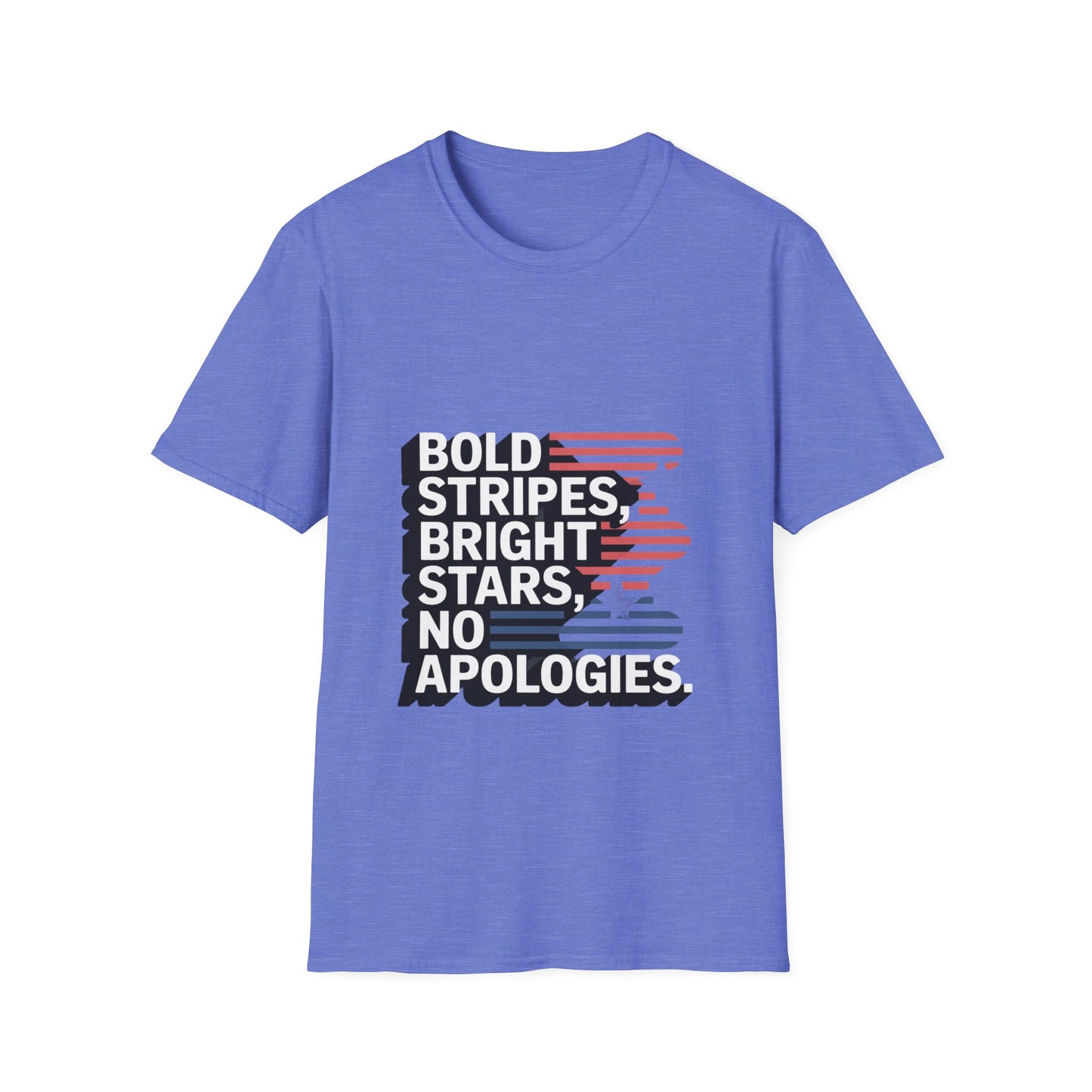 Bold Stripes No Apologies Patriotic Tee