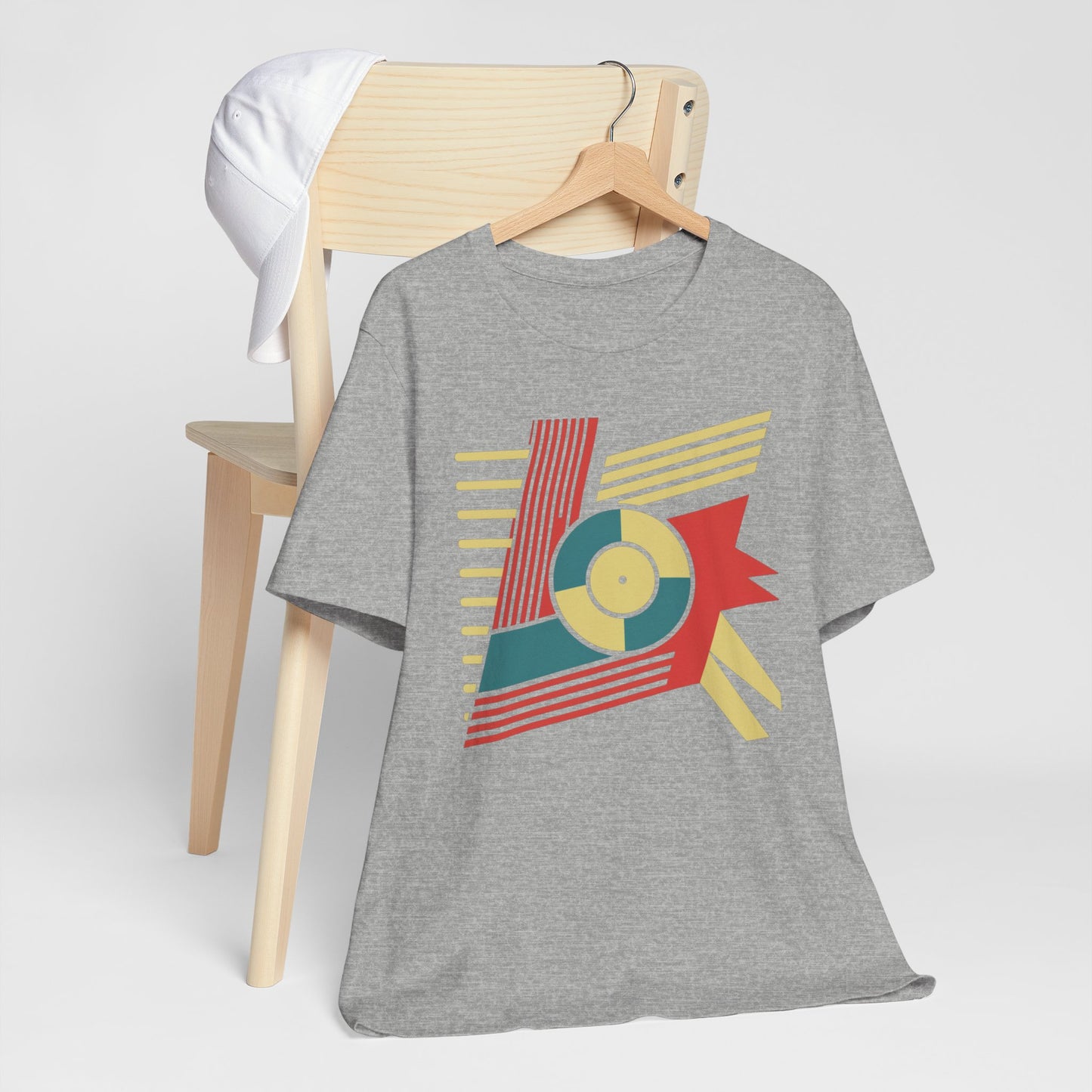 Retro Music Abstract Colorful Geometric Tee