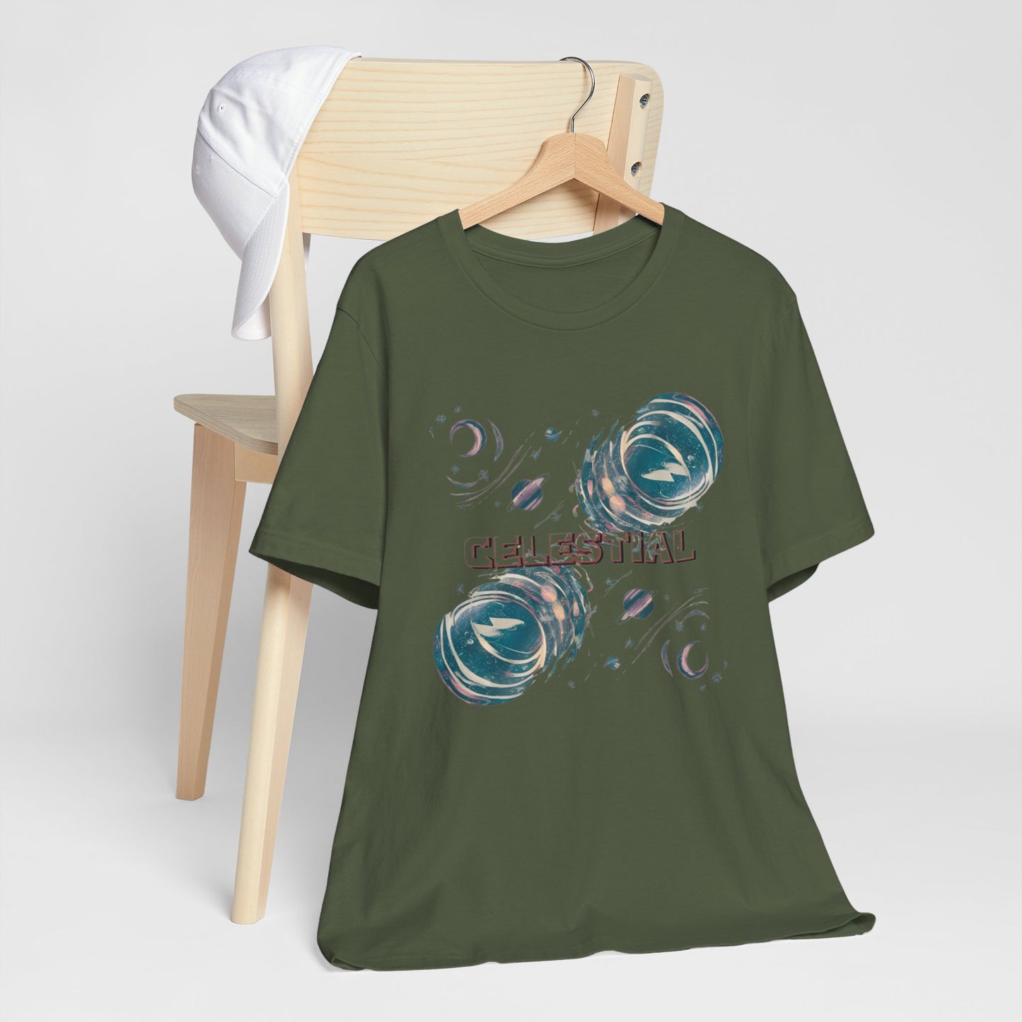 Celestial Colorful Retro Brush Strokes Tee